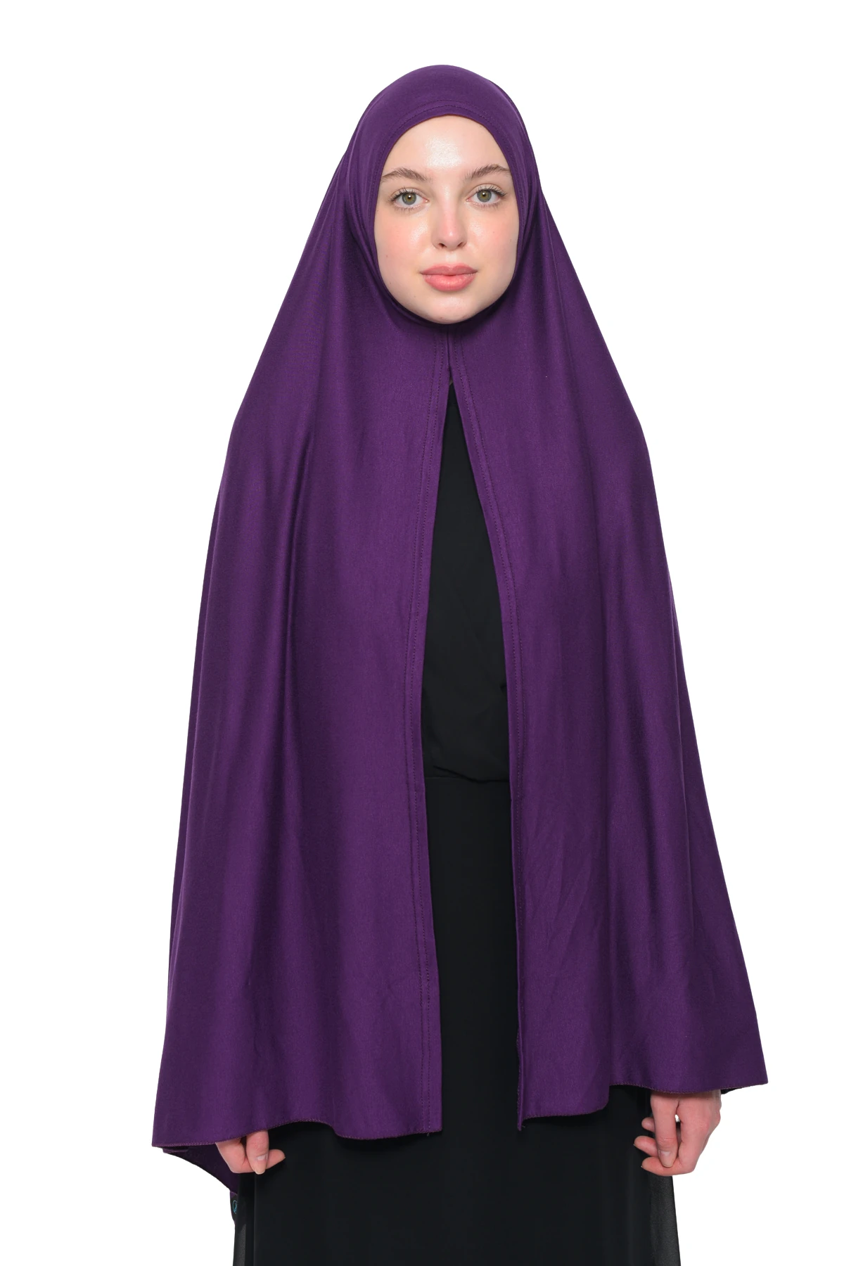 Hazır Pratik Geçmeli Lüks Organik Düz Penye Şal Eşit Hizalı