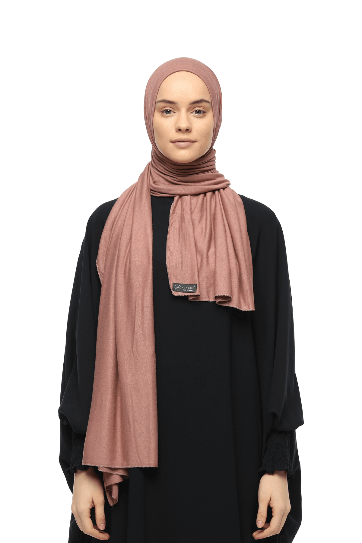 Cotton Jersey Shawl Hijab - Soft & Stretchy  - Dark Dusty Rose