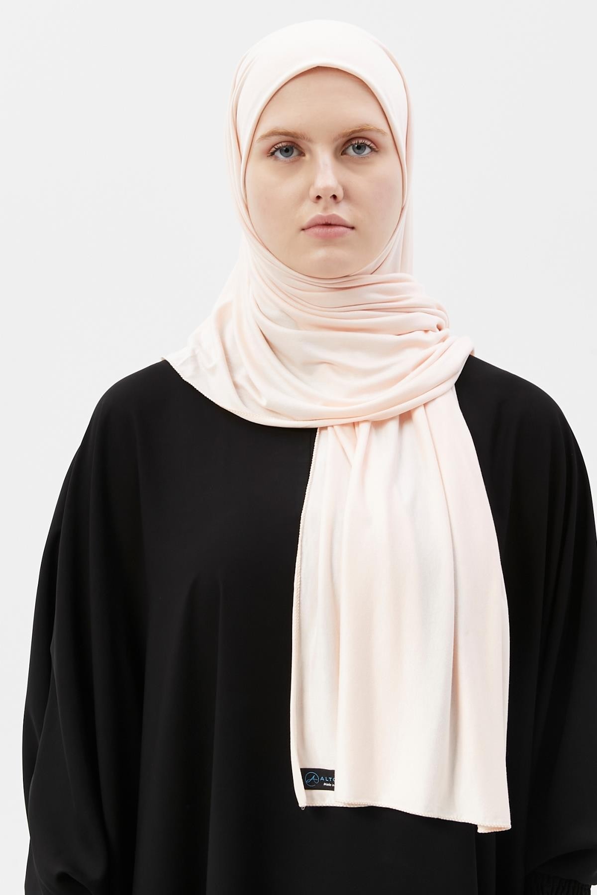 Cotton Jersey Shawl Hijab - Soft & Stretchy  - Dusting powder