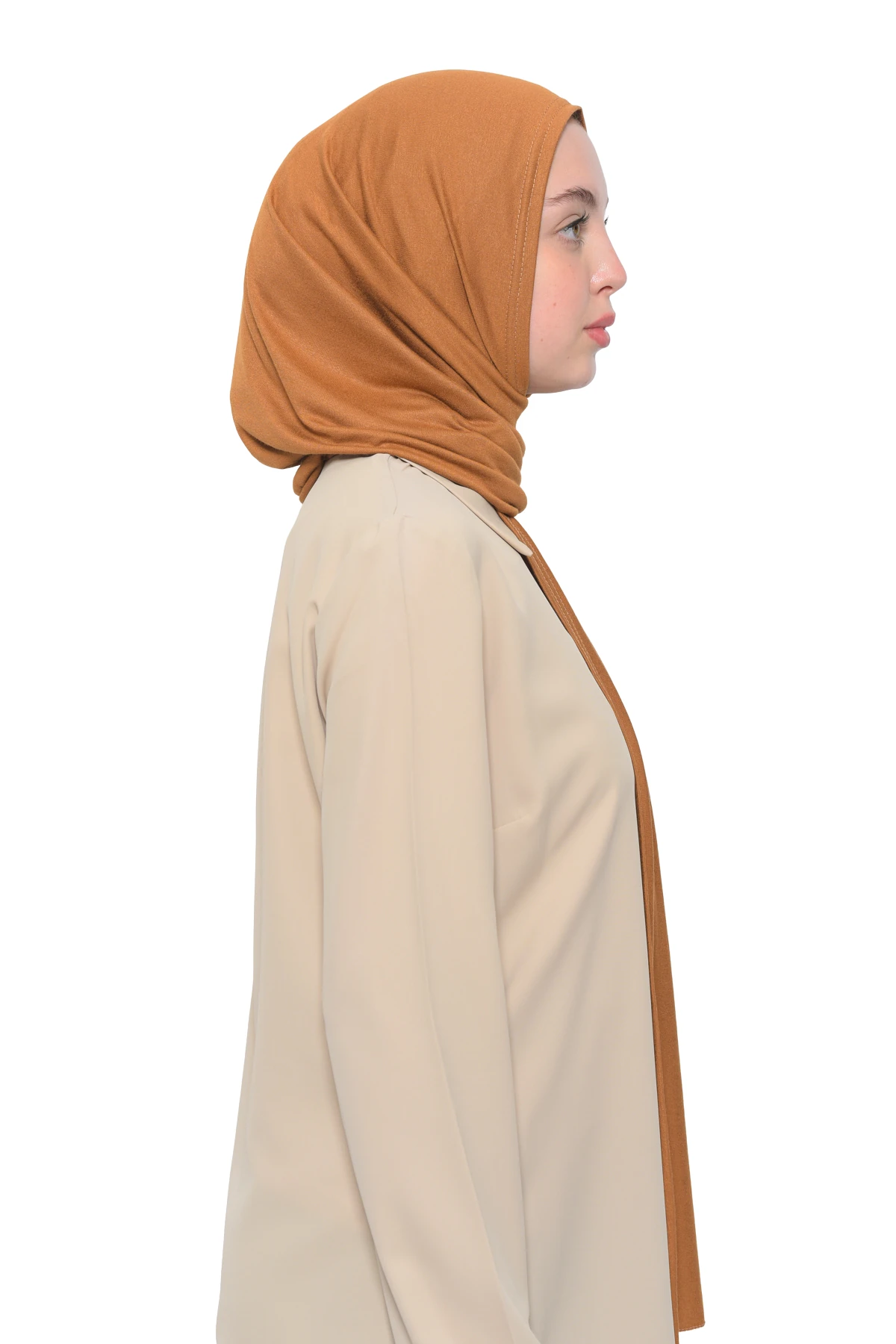 Hazır Pratik Geçmeli Lüks Organik Düz Penye Şal Eşit Hizalı