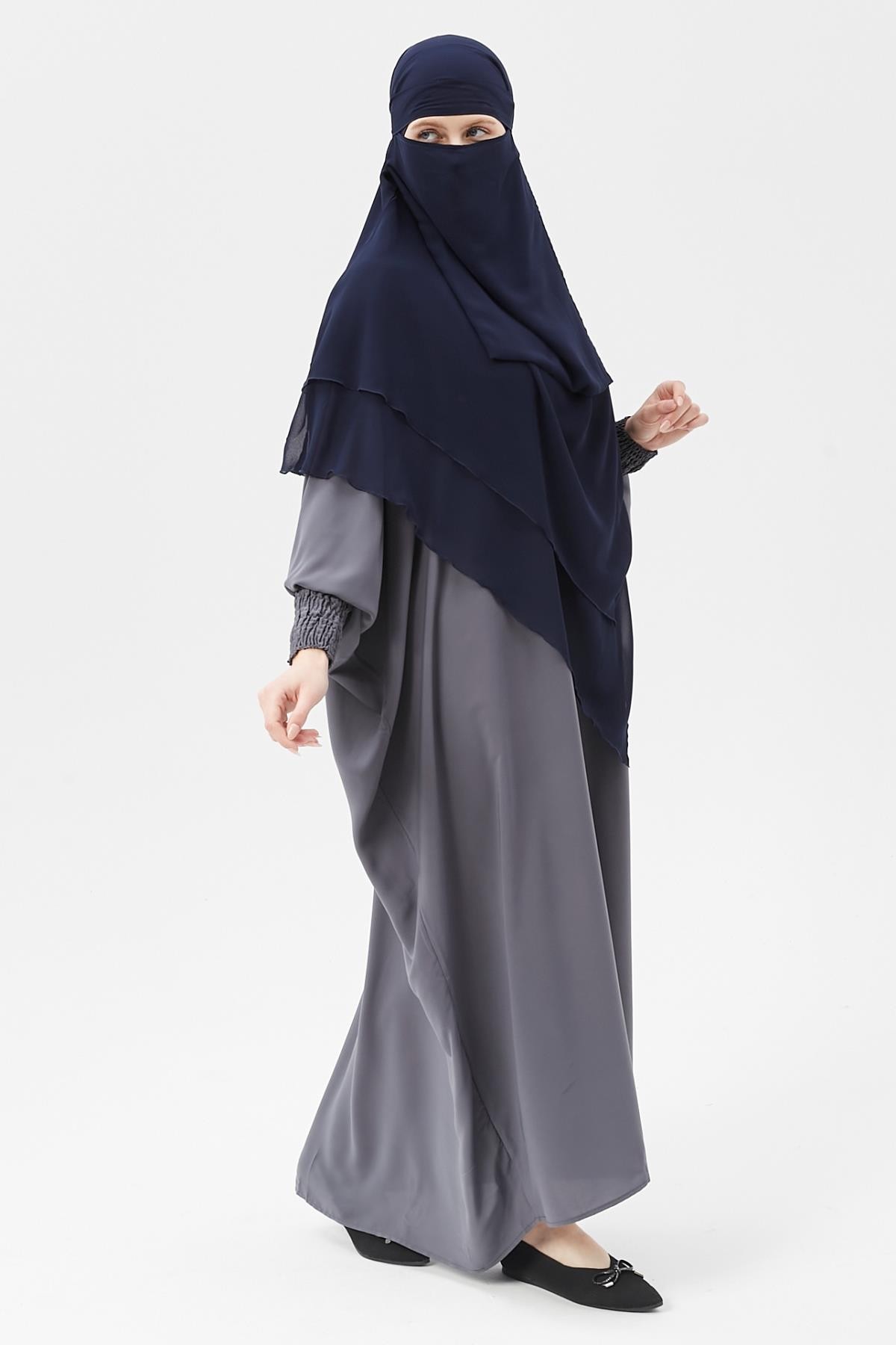 Islamic Women's Chiffon Triple-Layer Niqab 