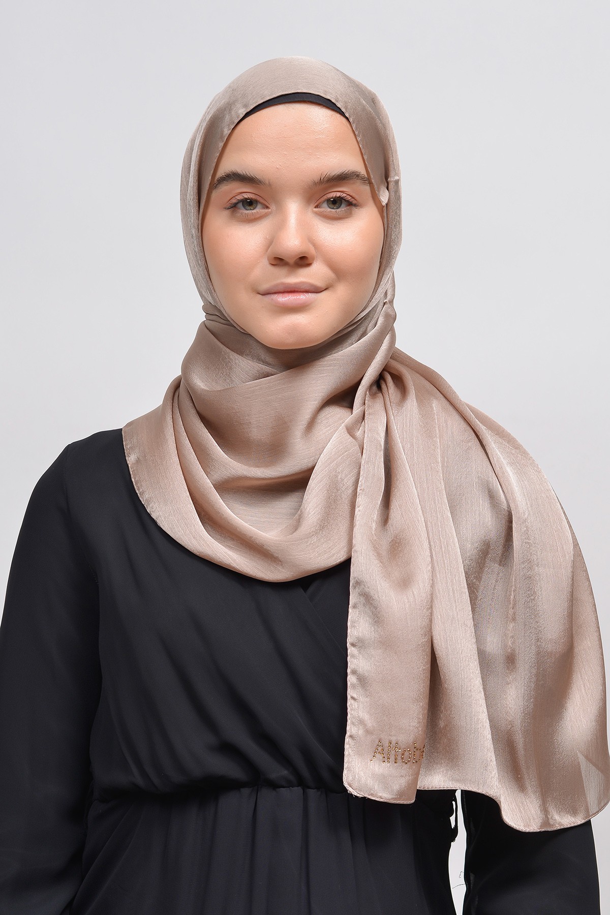 Satin Chiffon Shawl - Luxurious & Evening Elegance  - Soil