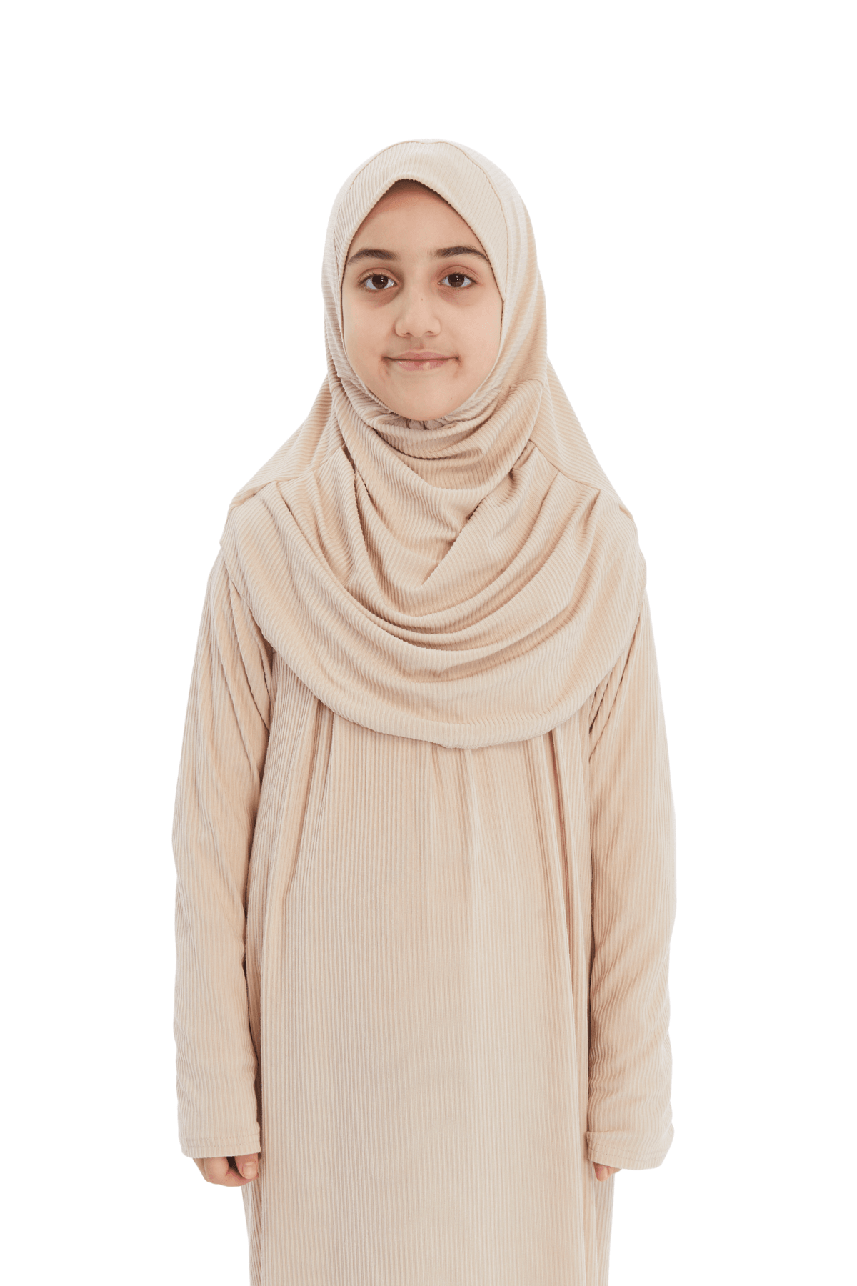 Çocuk Namaz Elbisesi- Kaşkorse Pratik Başörtülü