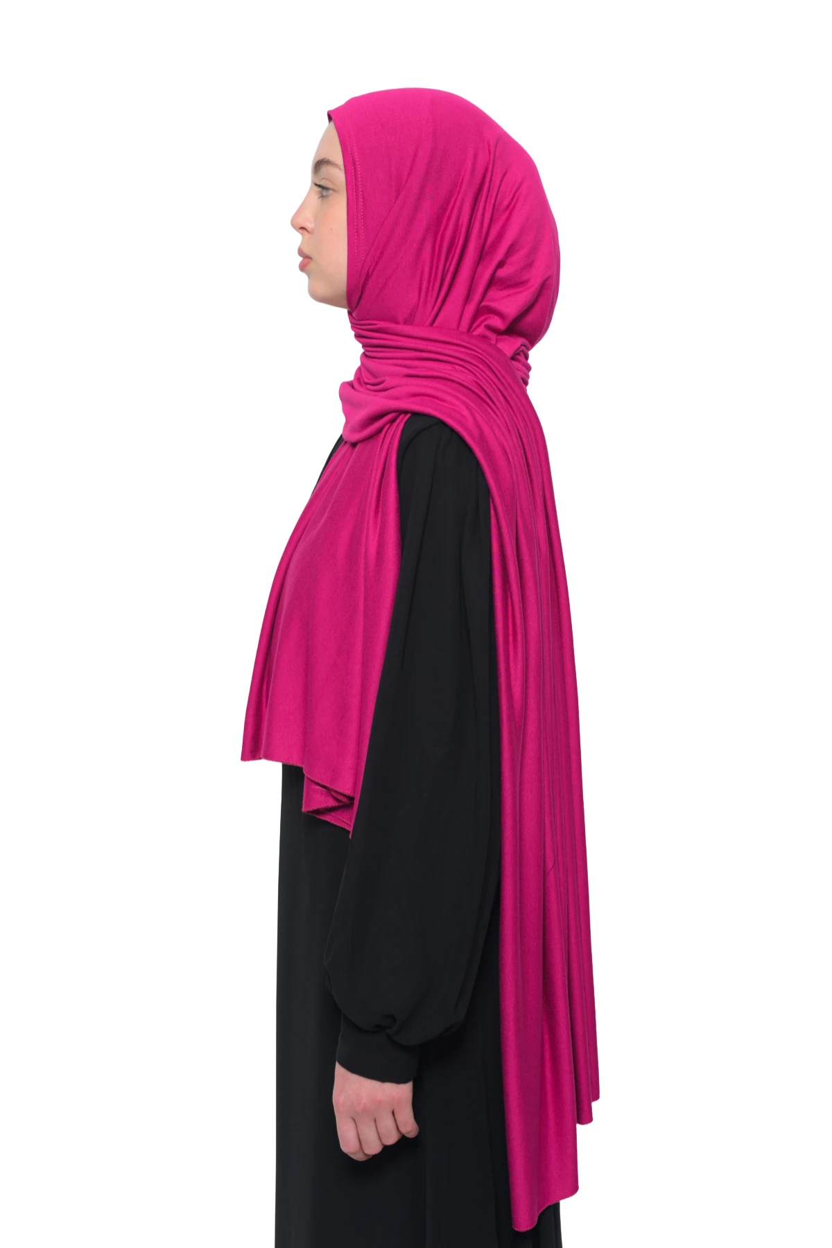 Hazır Pratik Geçmeli Lüks Organik Düz Penye Şal Çapraz Hizalı