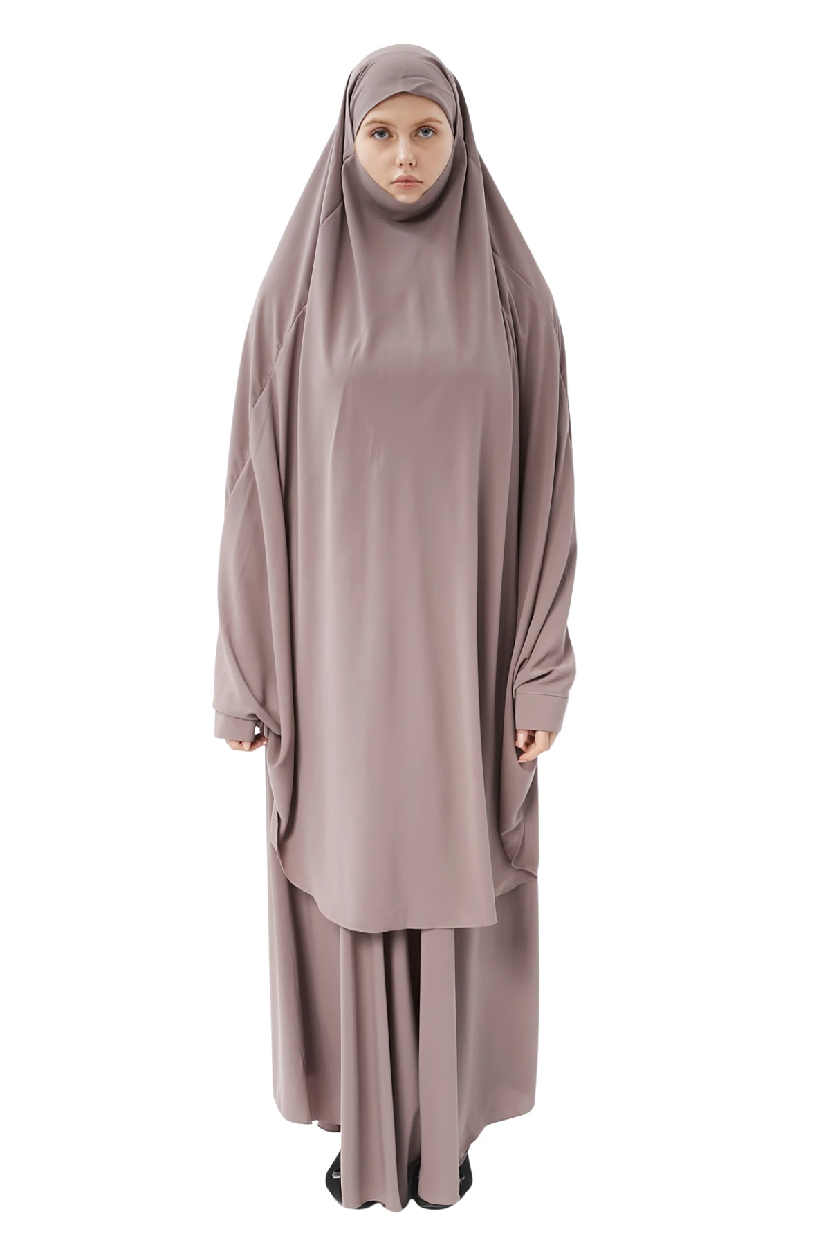 Luxurious Medina Silk Islamic Attire  - Dark Dusty Rose