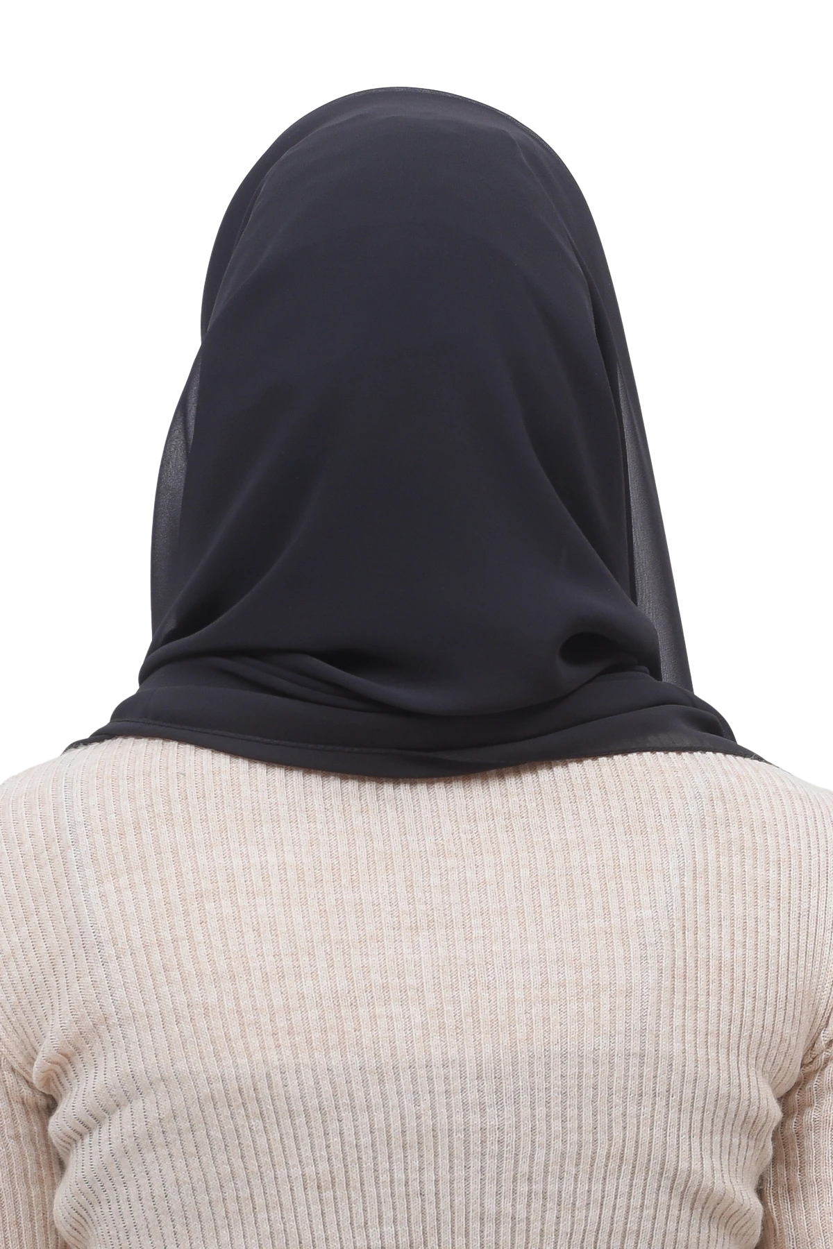 Pileli Çapraz Tela Bantlı Pratik Tesettür Şifon Şal