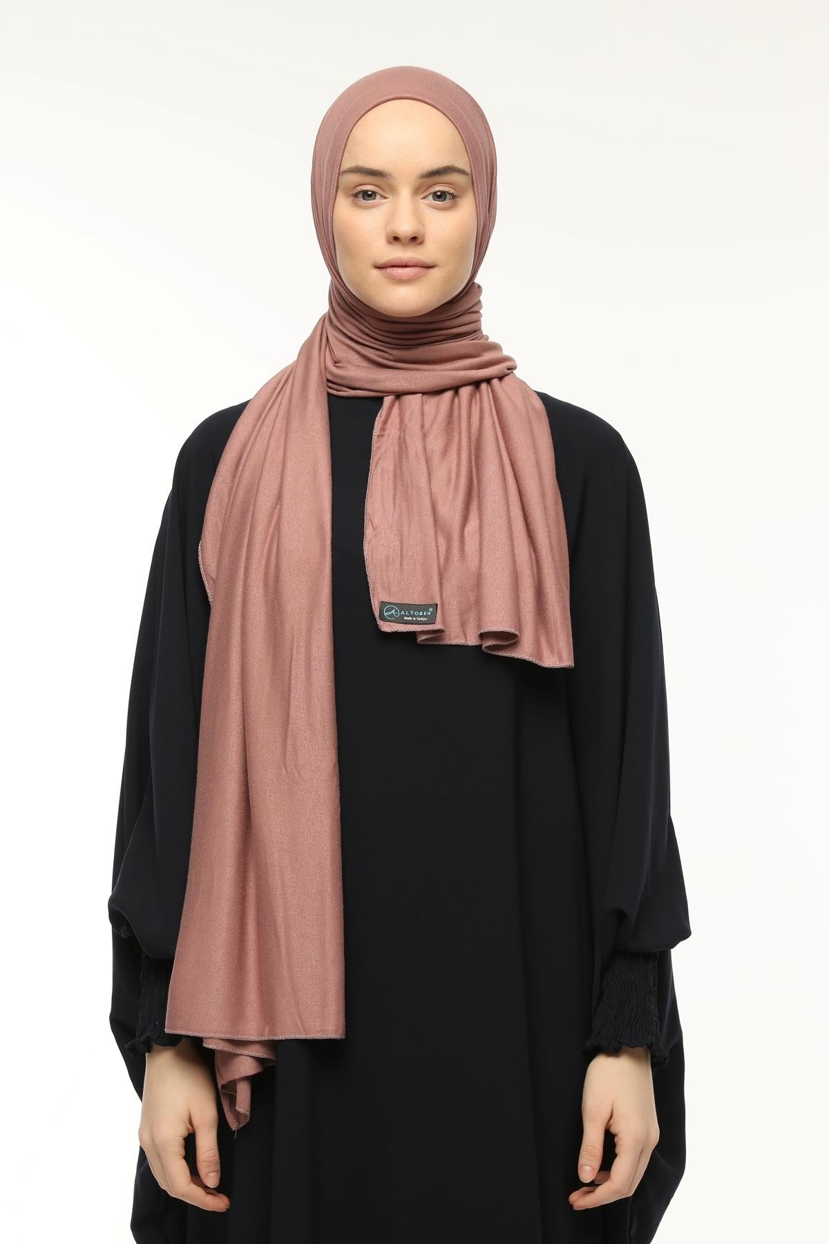 Cotton Jersey Shawl Hijab - Soft & Stretchy  - Dark Dusty Rose