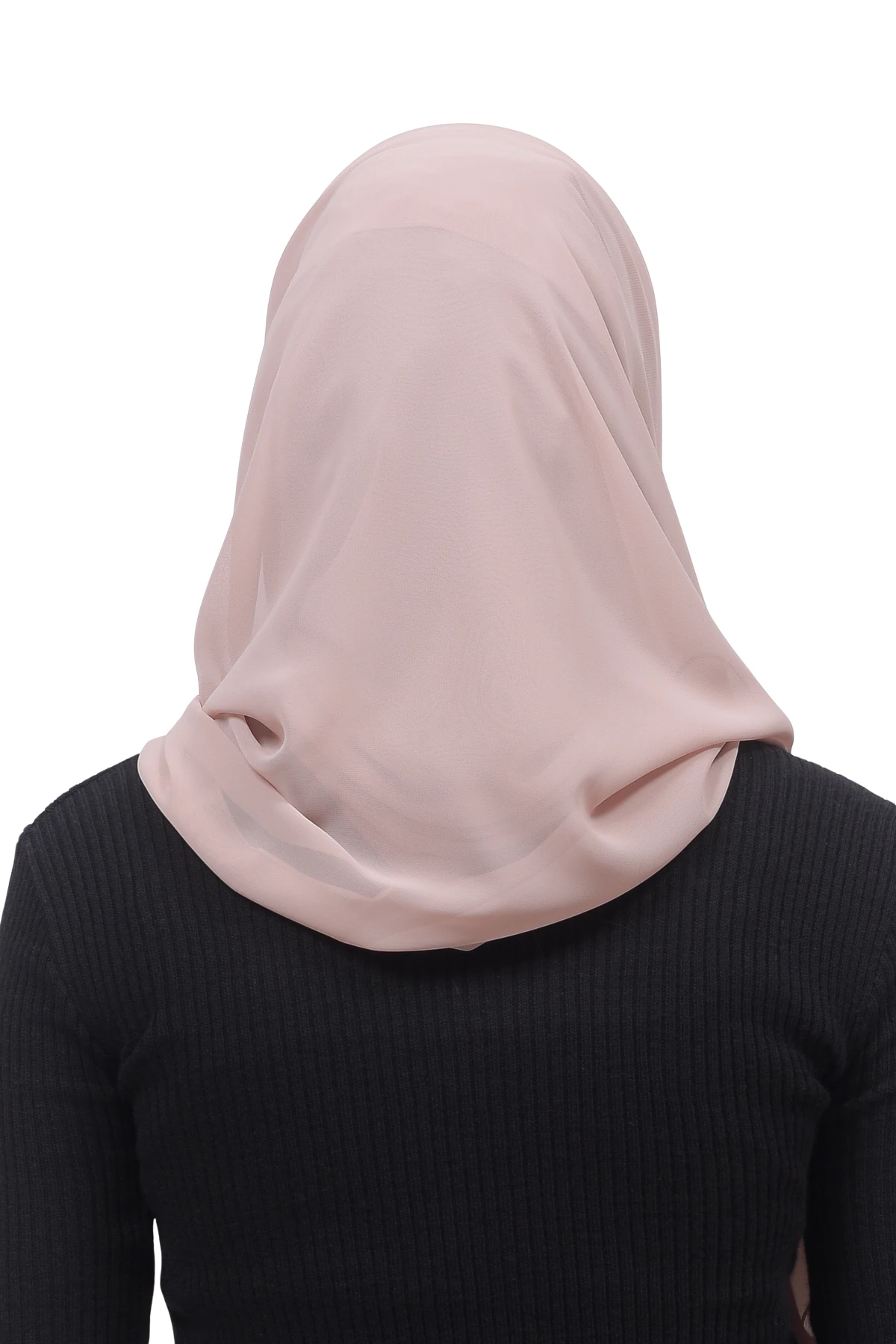 Pileli Çapraz Tela Bantlı Pratik Tesettür Şifon Şal