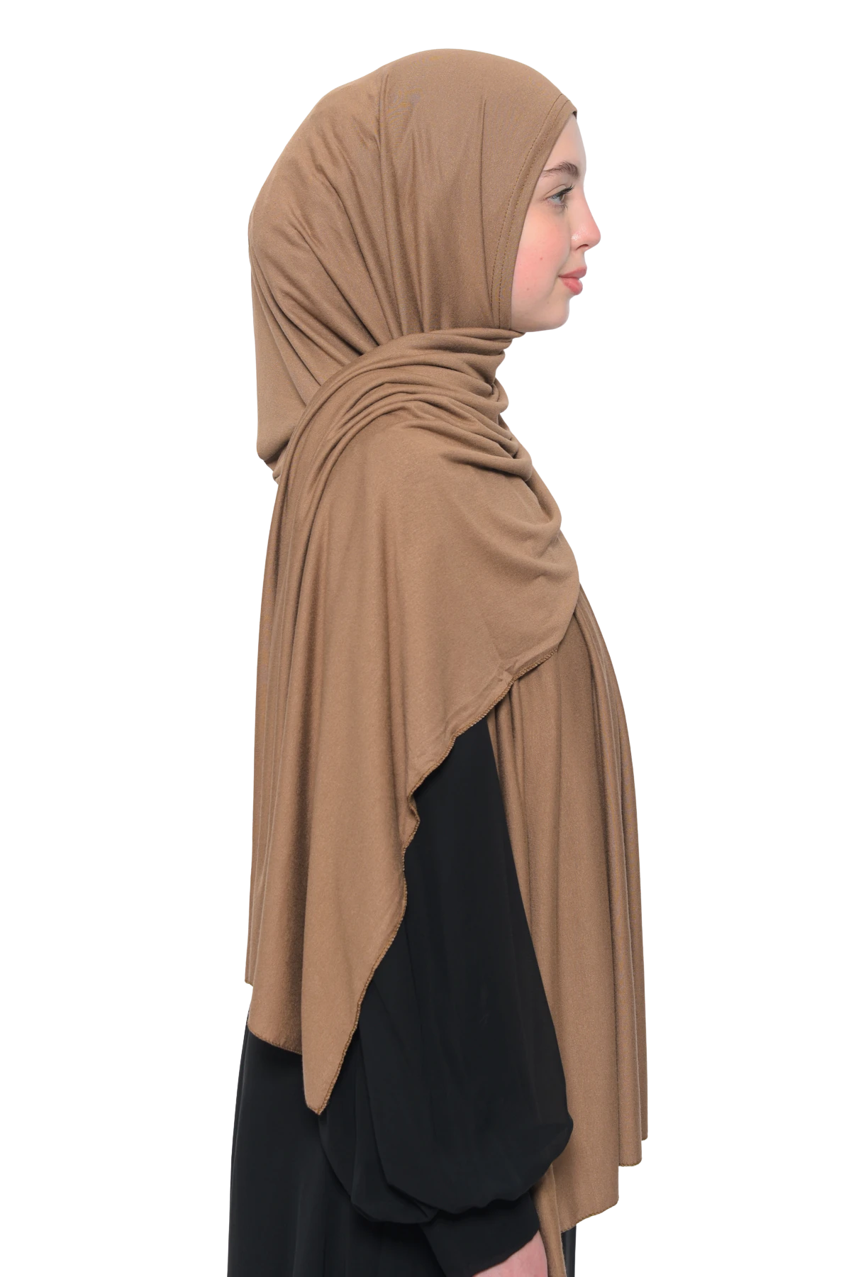 Hazır Pratik Geçmeli Lüks Organik Düz Penye Şal Eşit Hizalı