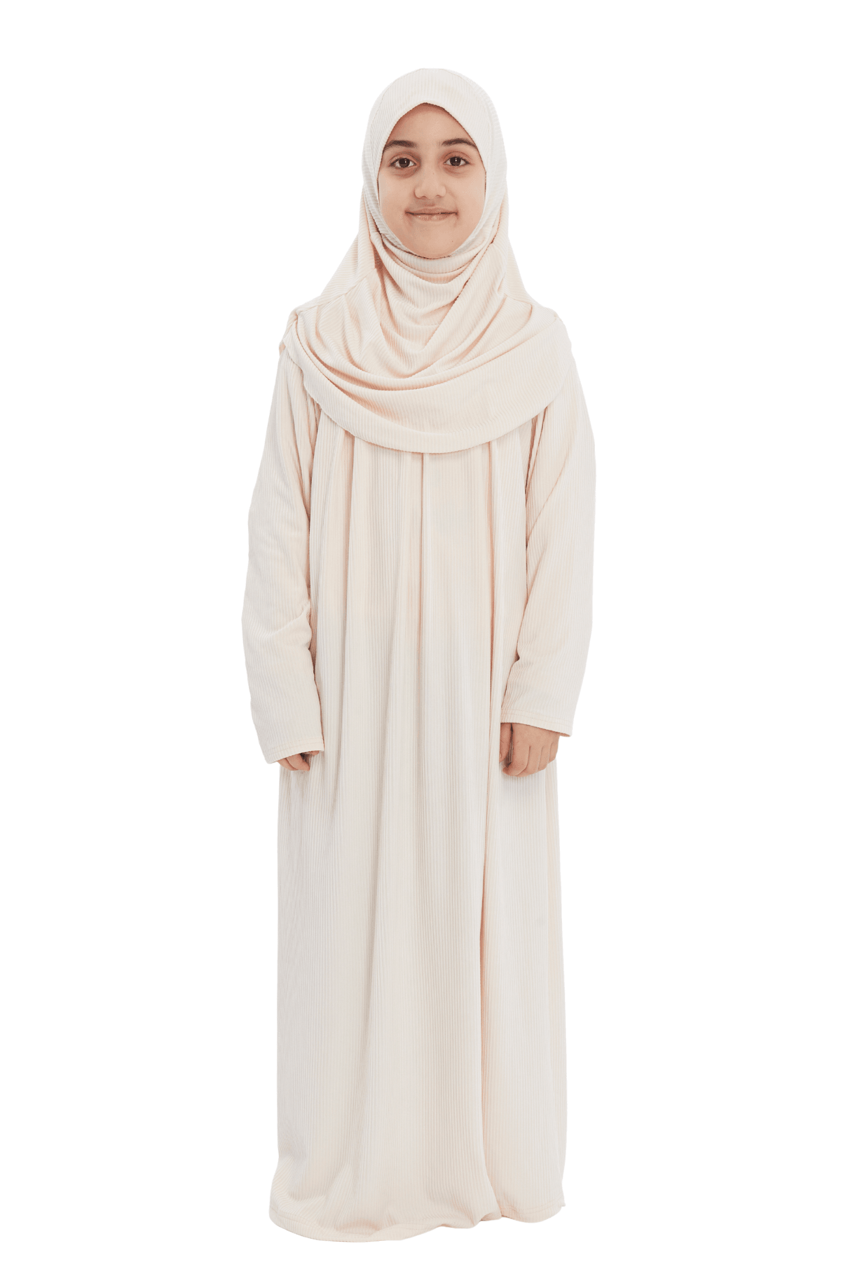 Çocuk Namaz Elbisesi- Kaşkorse Pratik Başörtülü