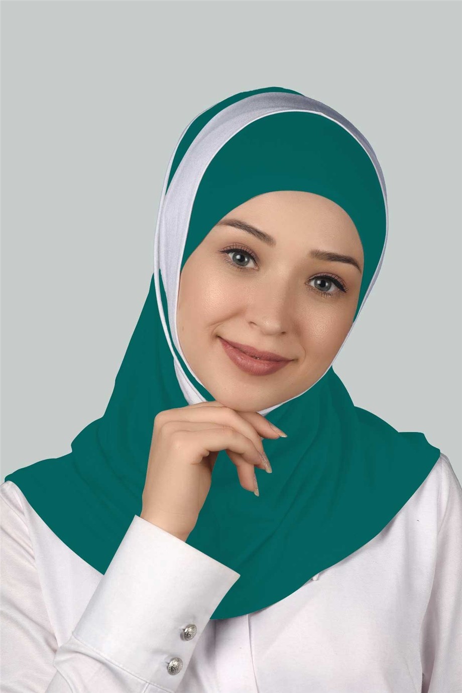 Çift Renkli Hazır Türban Pratik Eşarp Tesettür Hijab