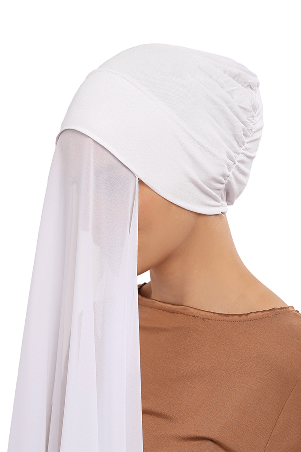 Practical Bonnet and Chiffon Shawl Set