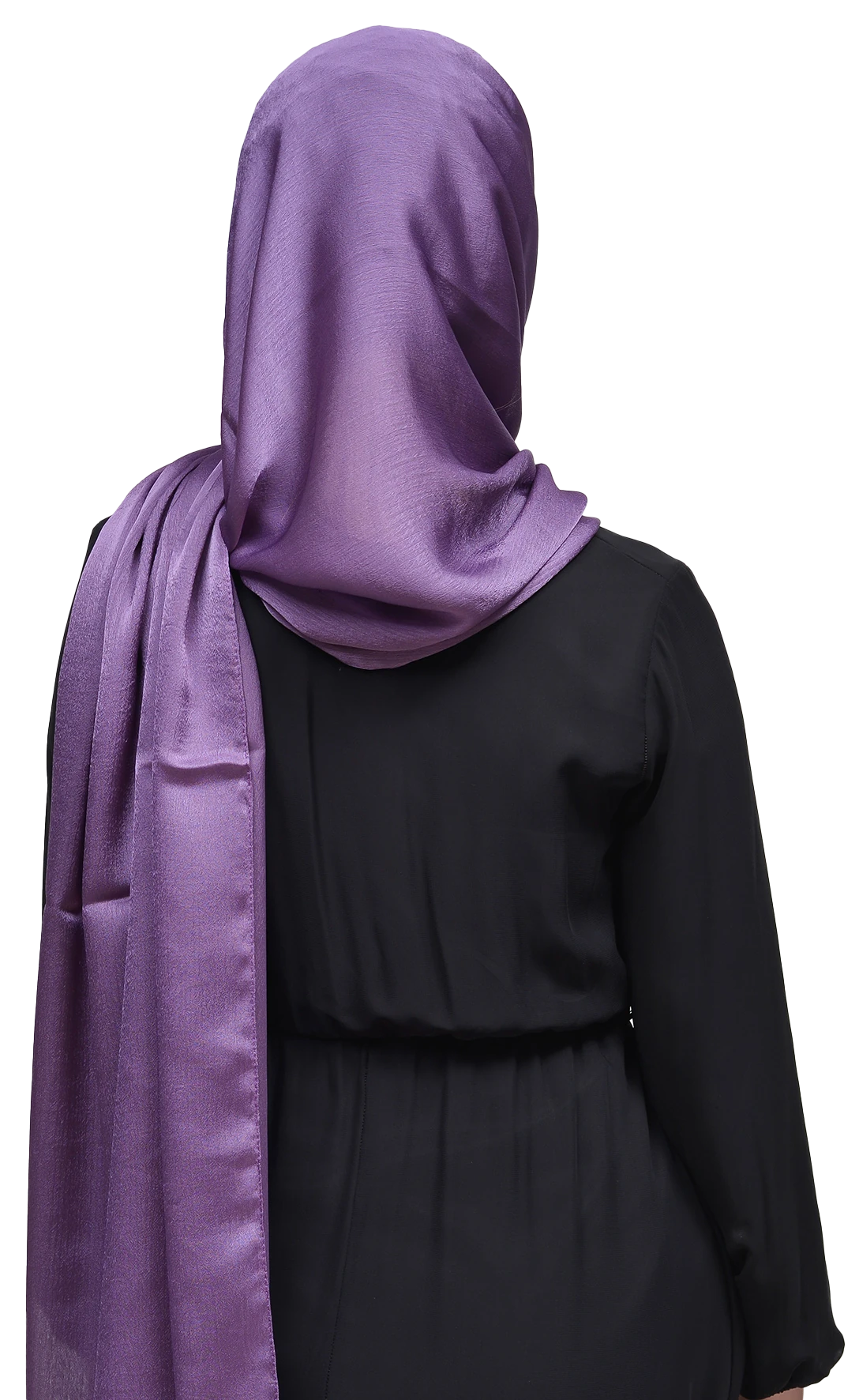 Janjan Parlak Saten Dokulu Tesettür Abiye Şifon Şal