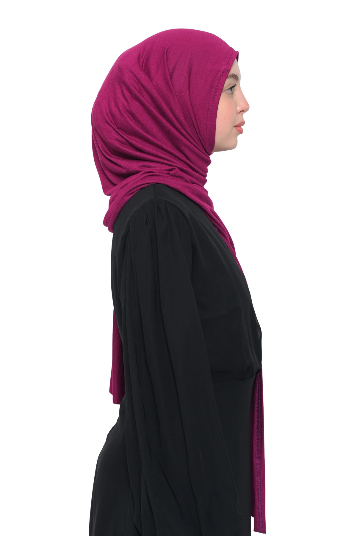 Hazır Pratik Geçmeli Lüks Organik Düz Penye Şal Eşit Hizalı