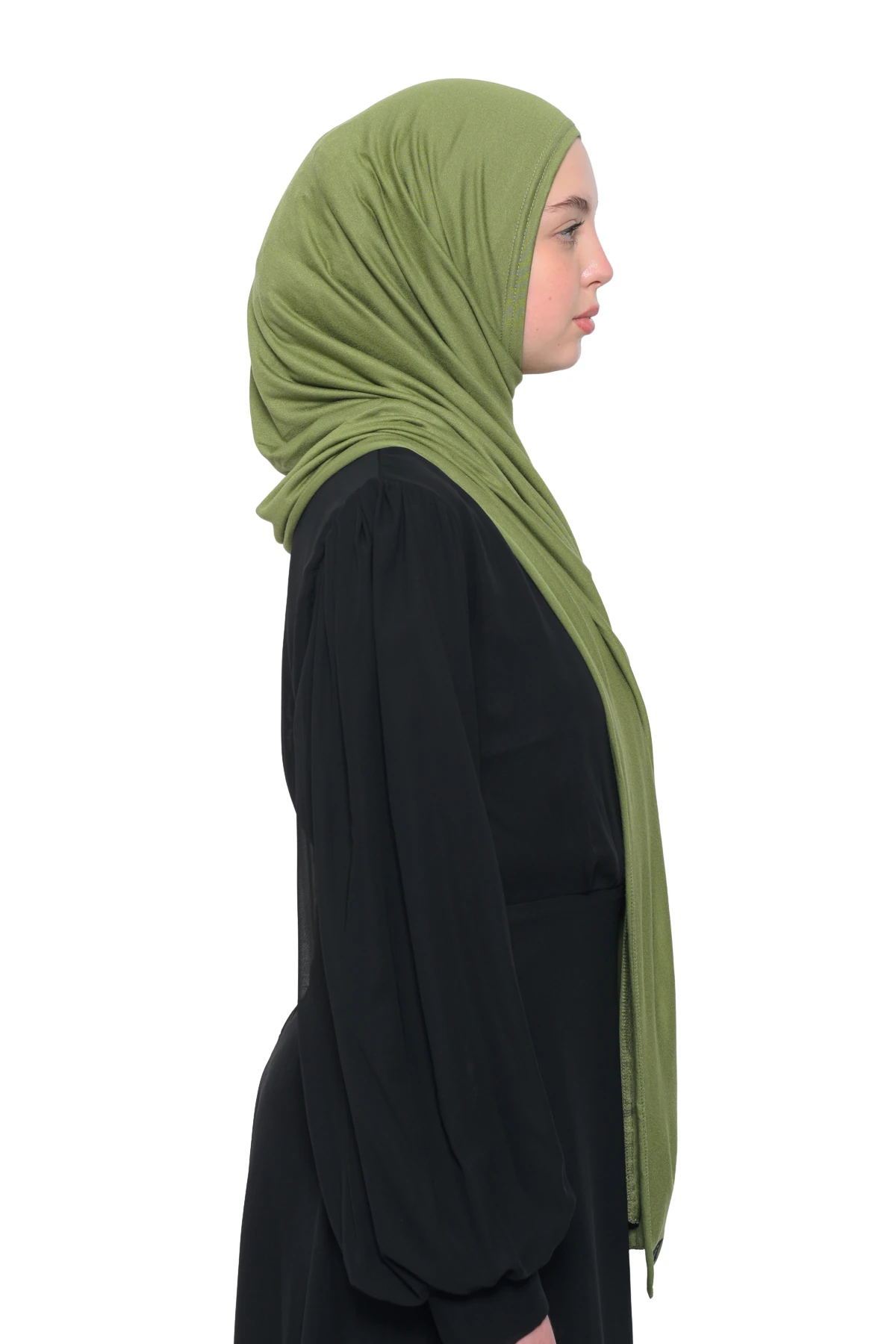 Hazır Pratik Geçmeli Lüks Organik Düz Penye Şal Eşit Hizalı