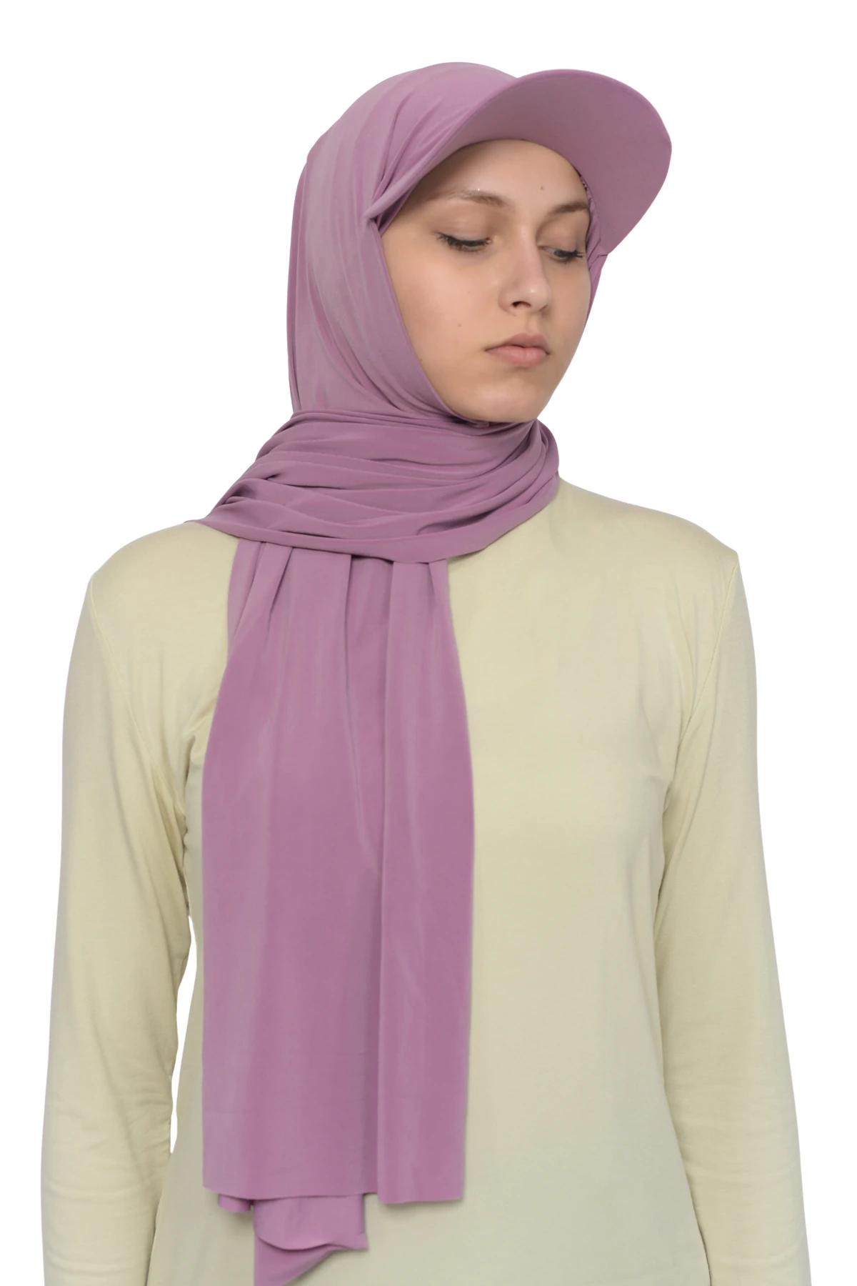 Pratik Şapkalı Likra Şal