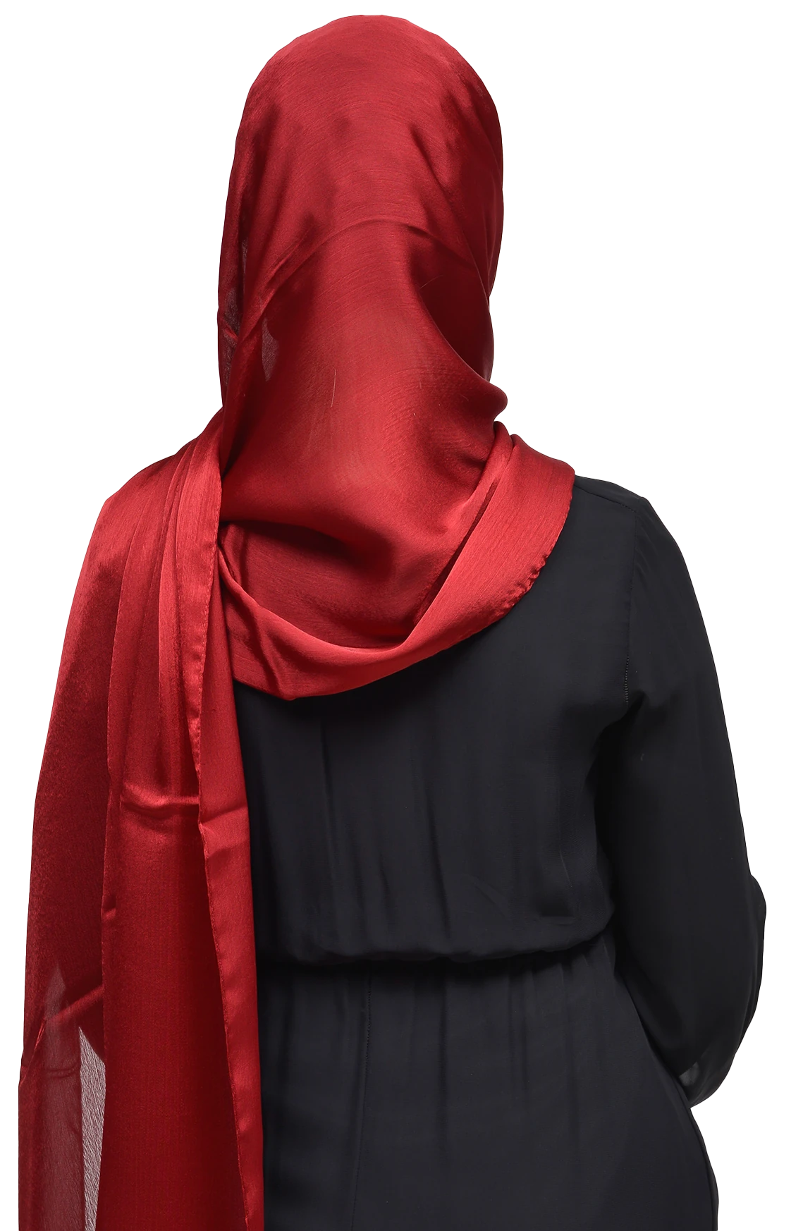 Janjan Parlak Saten Dokulu Tesettür Abiye Şifon Şal