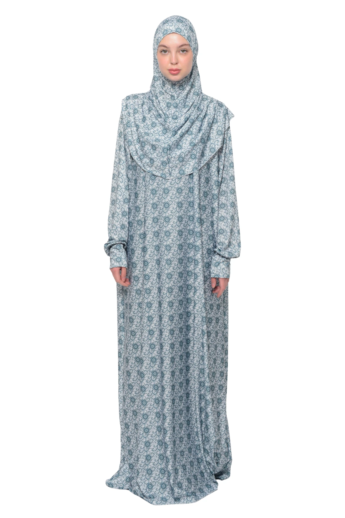 Elegant Lycra Prayer Dress - Versatile and Comfortable - Light Emerald