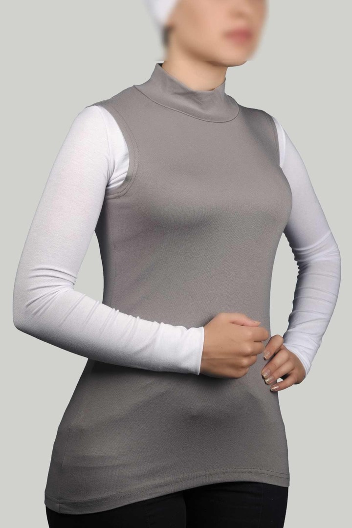 Sleeveless Turtleneck Lycra Women's Body