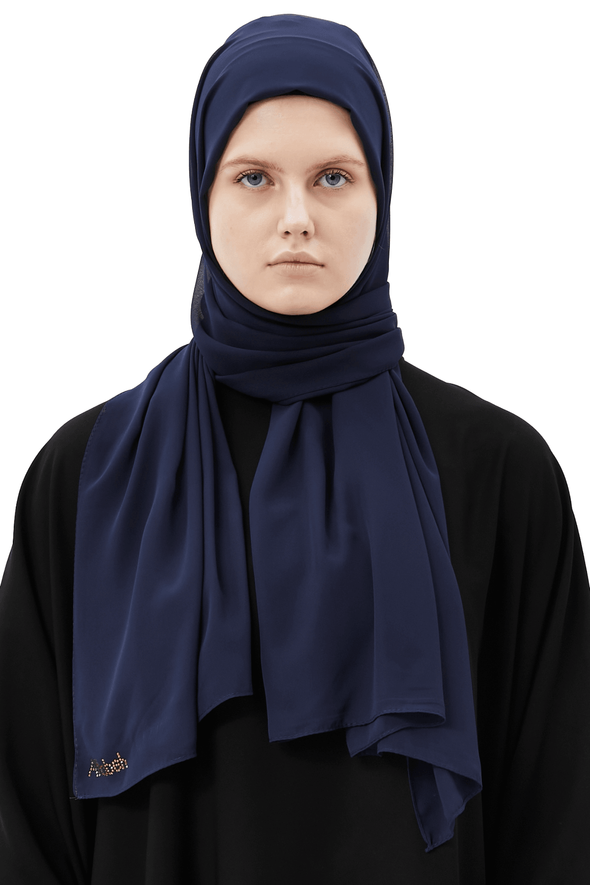 Düz Şifon Şal - Lacivert