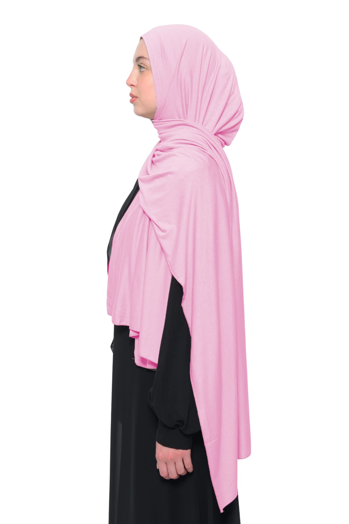 Hazır Pratik Geçmeli Lüks Organik Düz Penye Şal Çapraz Hizalı