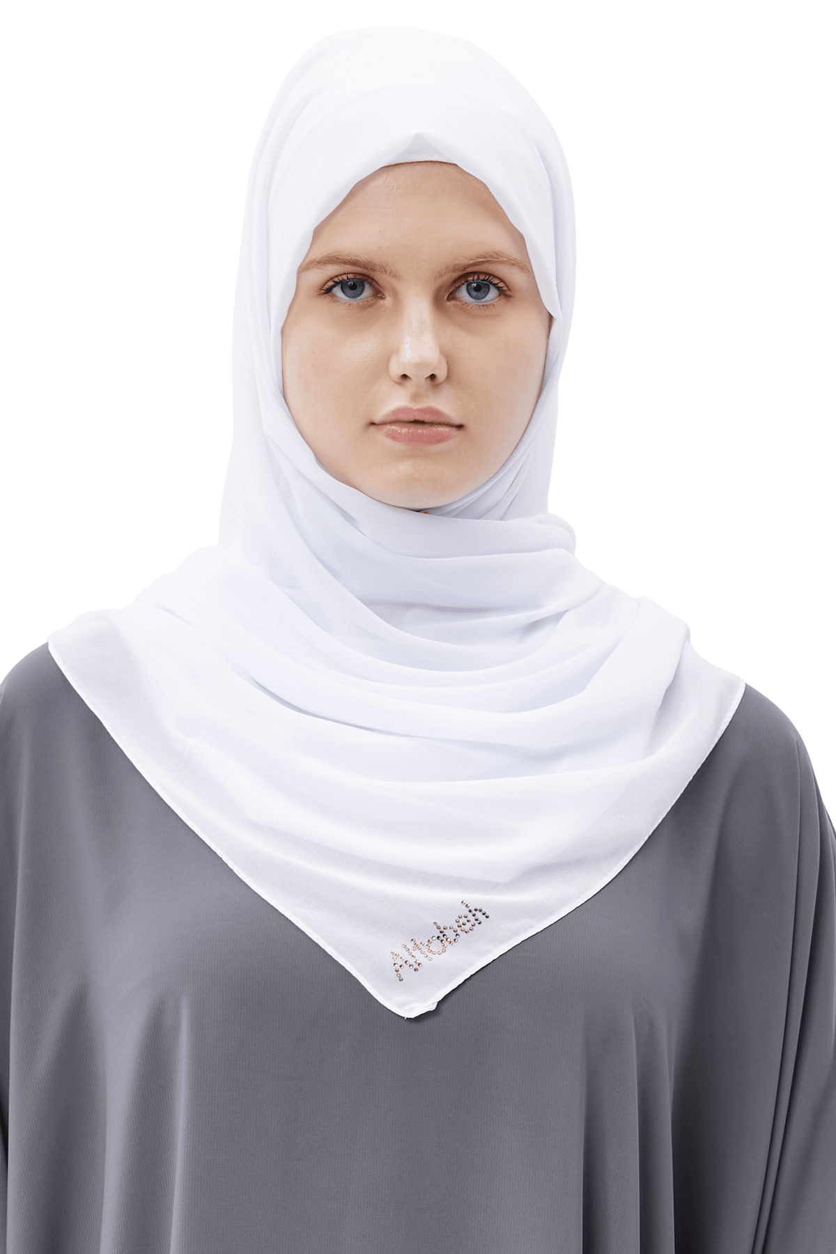 Düz Şifon Şal - Beyaz