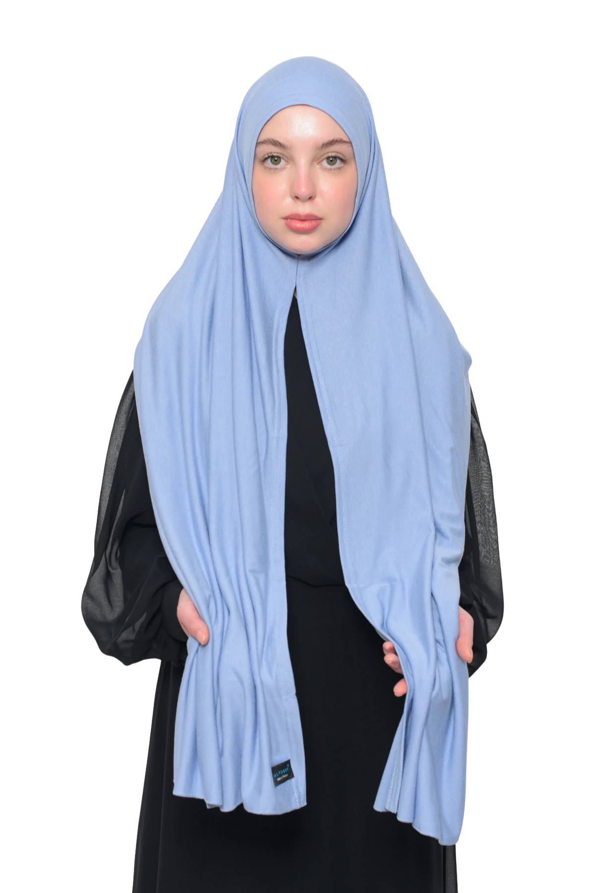 Hazır Pratik Geçmeli Lüks Organik Düz Penye Şal Eşit Hizalı