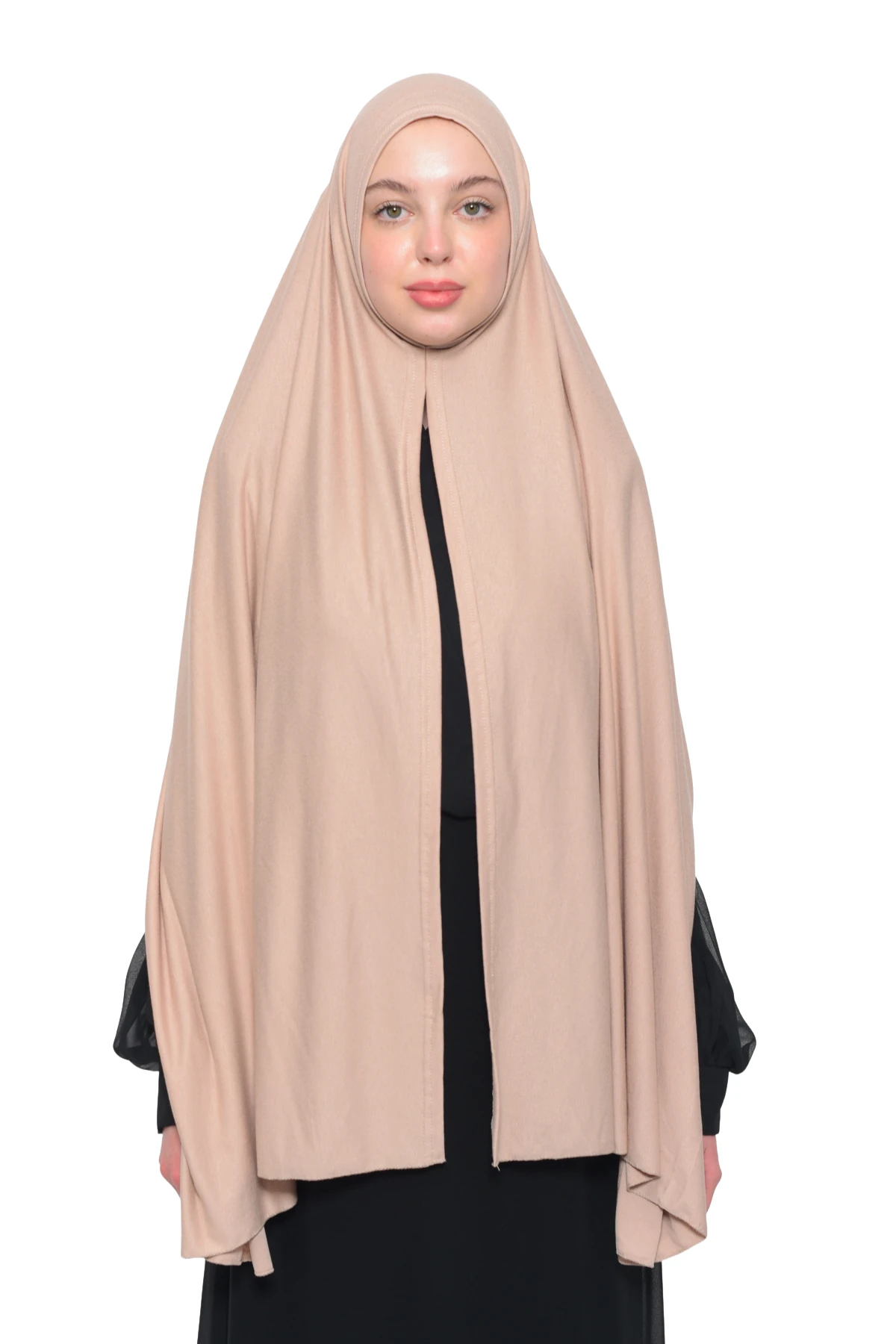 Hazır Pratik Geçmeli Lüks Organik Düz Penye Şal Eşit Hizalı