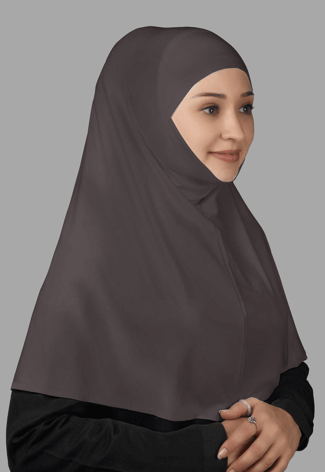 Hazır Türban Peçeli Pratik Eşarp Tesettür Nikaplı Hijab - Namaz Örtüsü Sufle (XL)