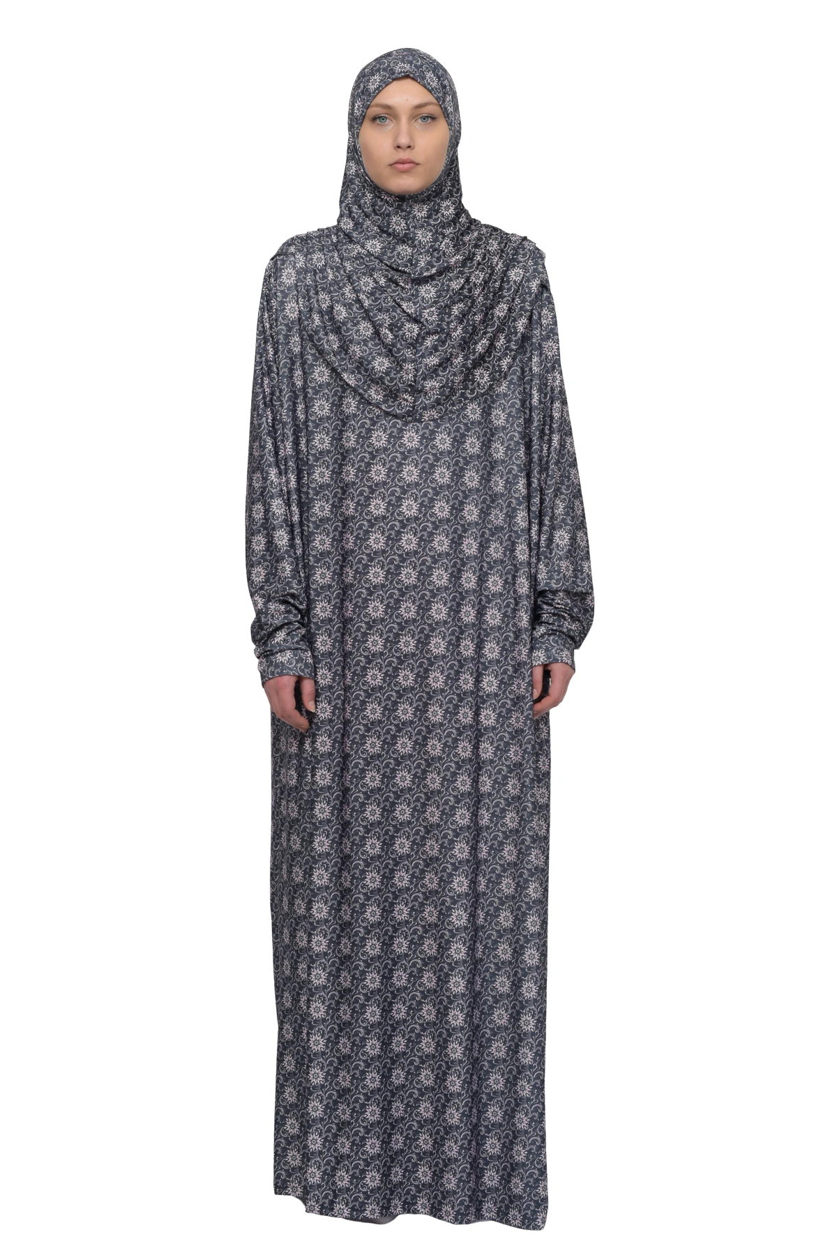 Elegant Lycra Prayer Dress - Versatile and Comfortable - Black