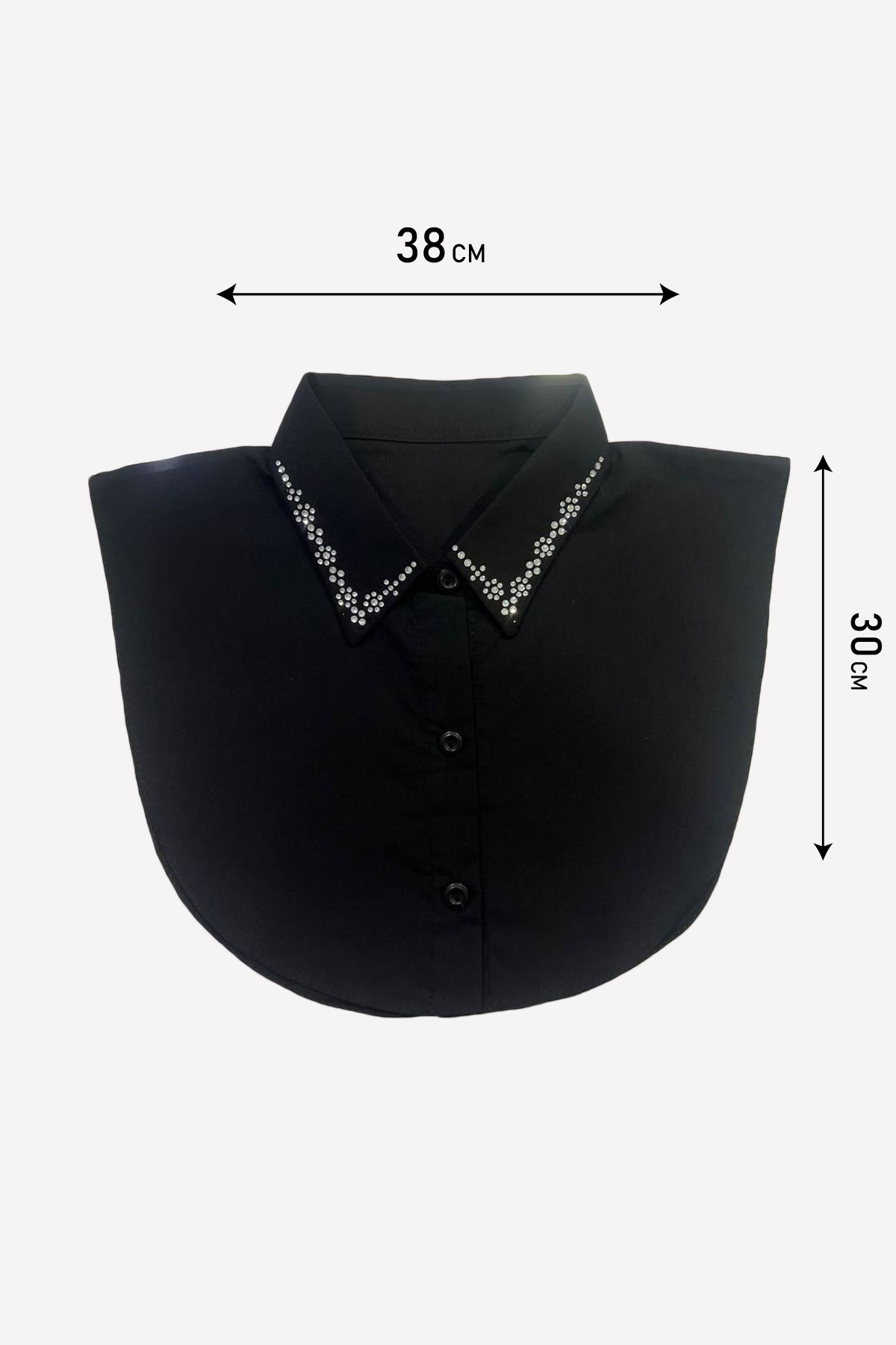 Fake Shirt Collar Neck Accessory with Button Closure