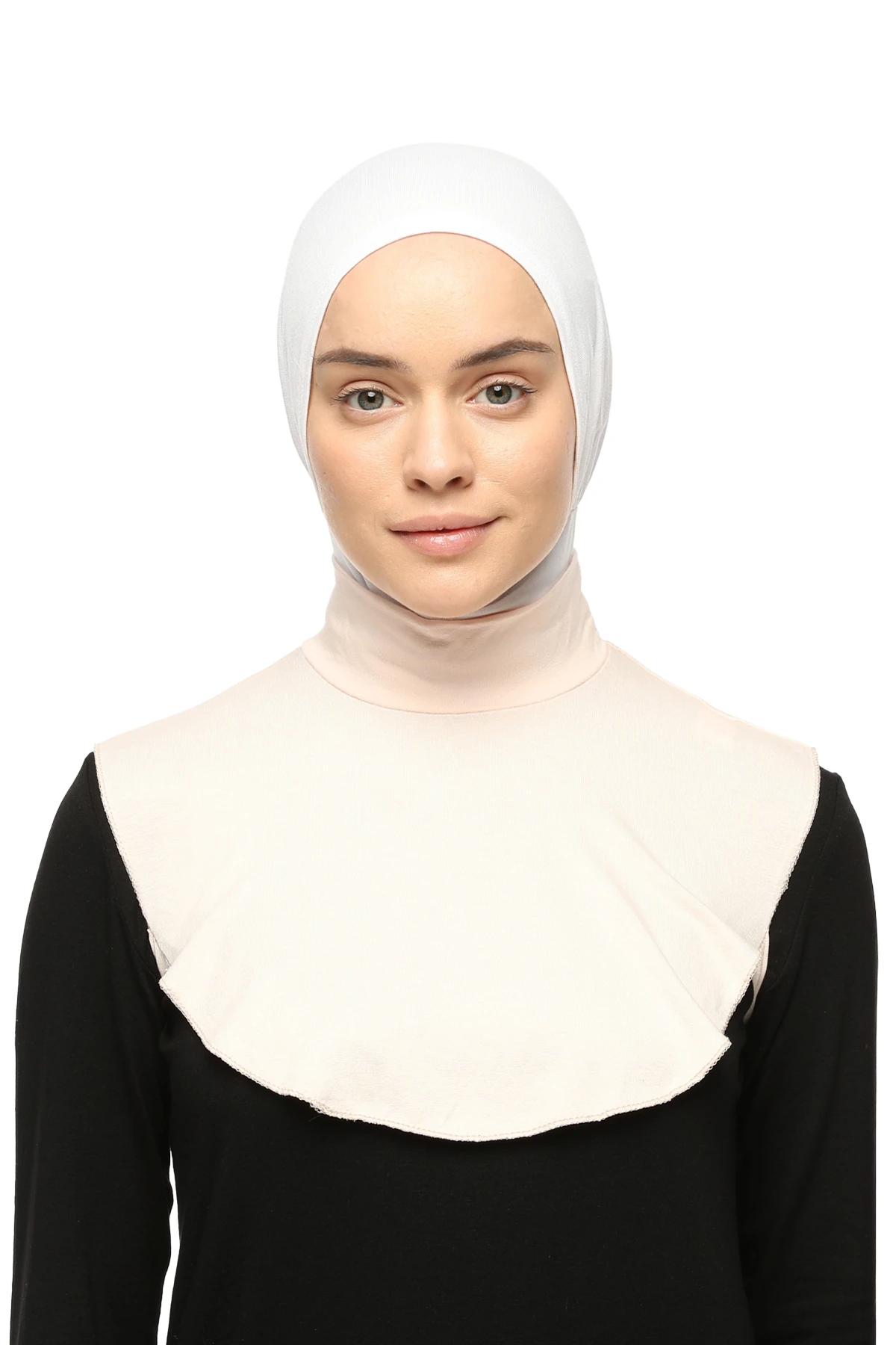 Düz Balıkçı Yaka Boğazlı Penye Tesettür Boyunluk