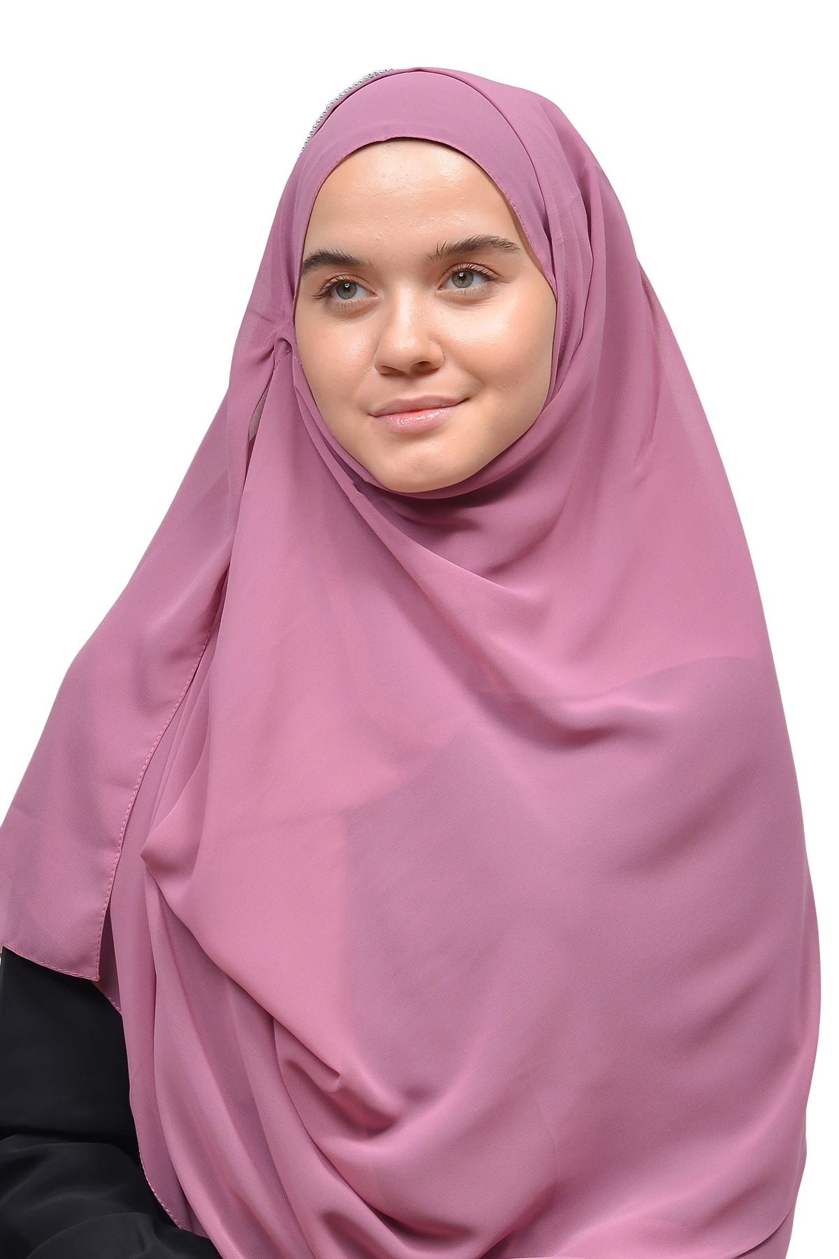 Hazır Pratik Taşlı Malezya Tesettür Şifon Şal