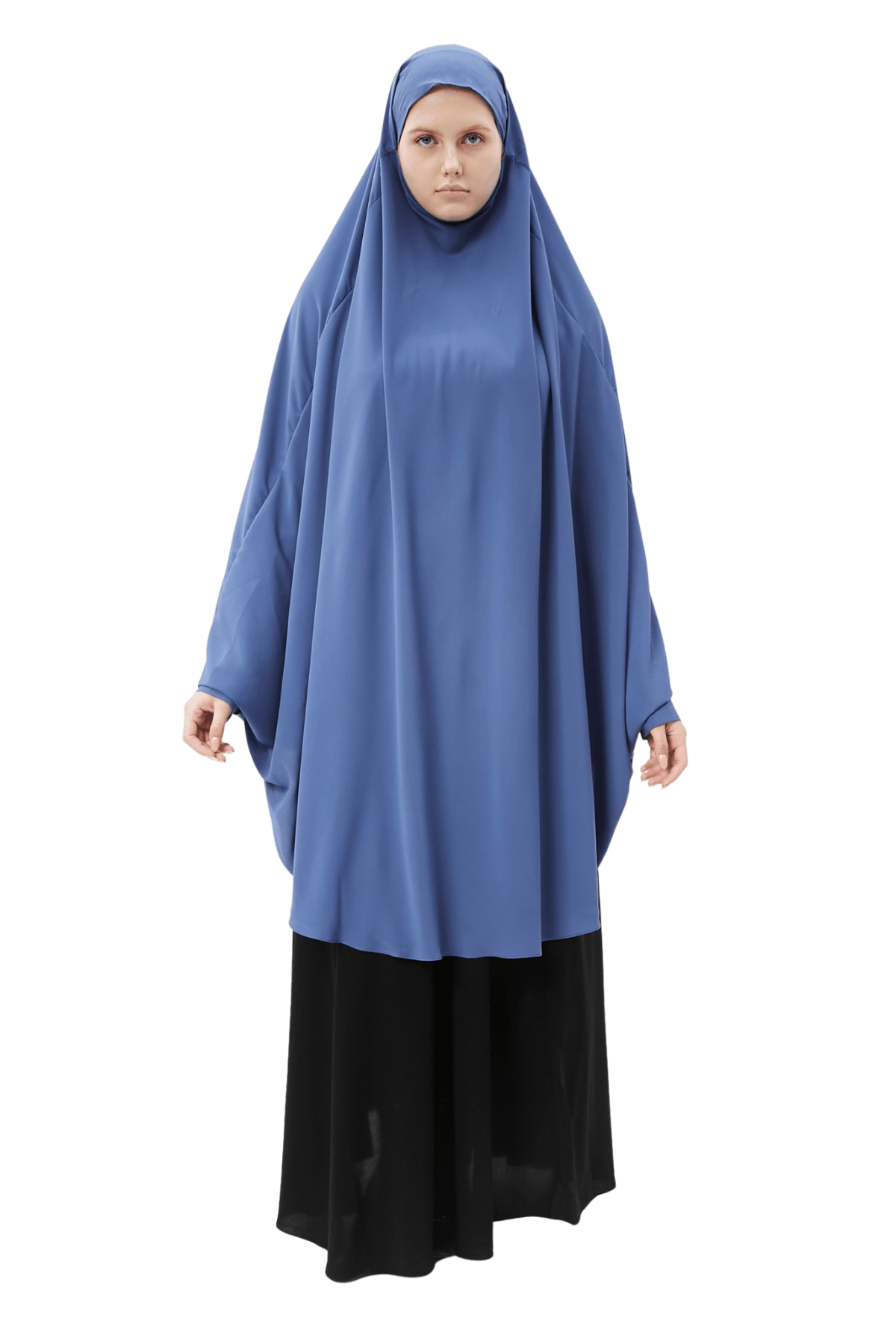 Kadın Tesettür Medine İpeği Çarşaf Üstü Peçeli Sufle Hijab
