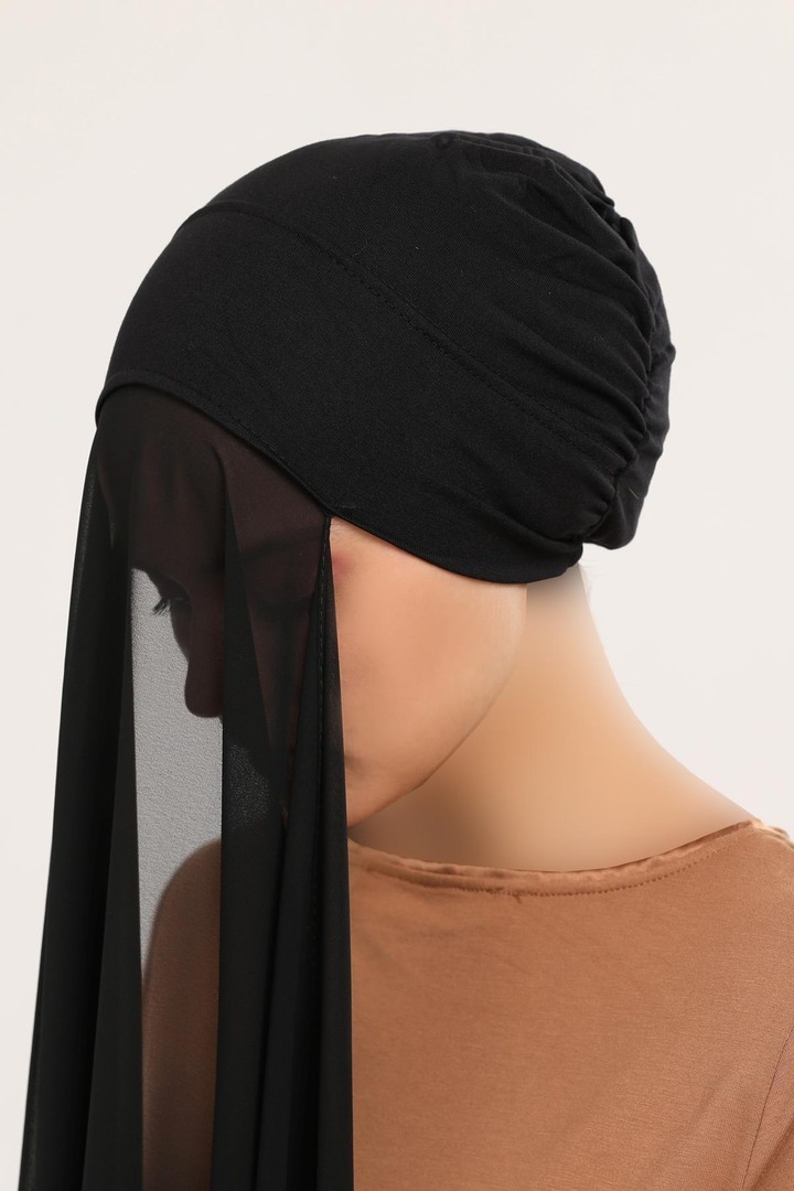 Practical Bonnet and Chiffon Shawl Set