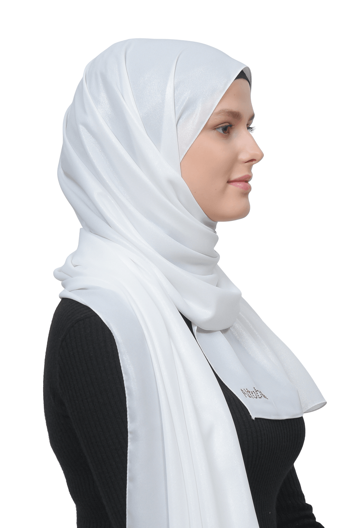 Glittery Chiffon Shawl Hijab - Elegant Evening Wear