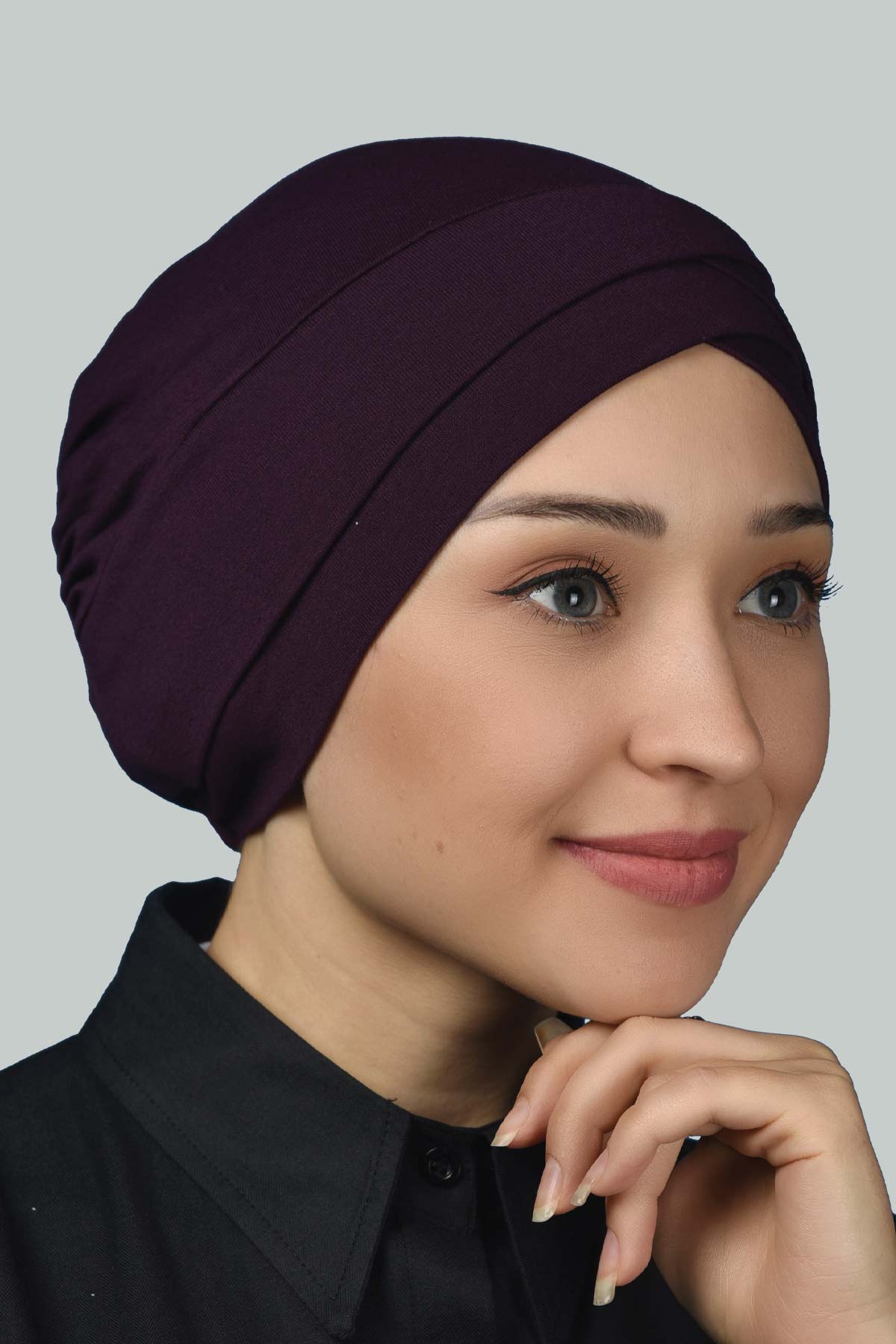 Four Banded Criss Cross Outdoor Cap Hijab Instant Turban