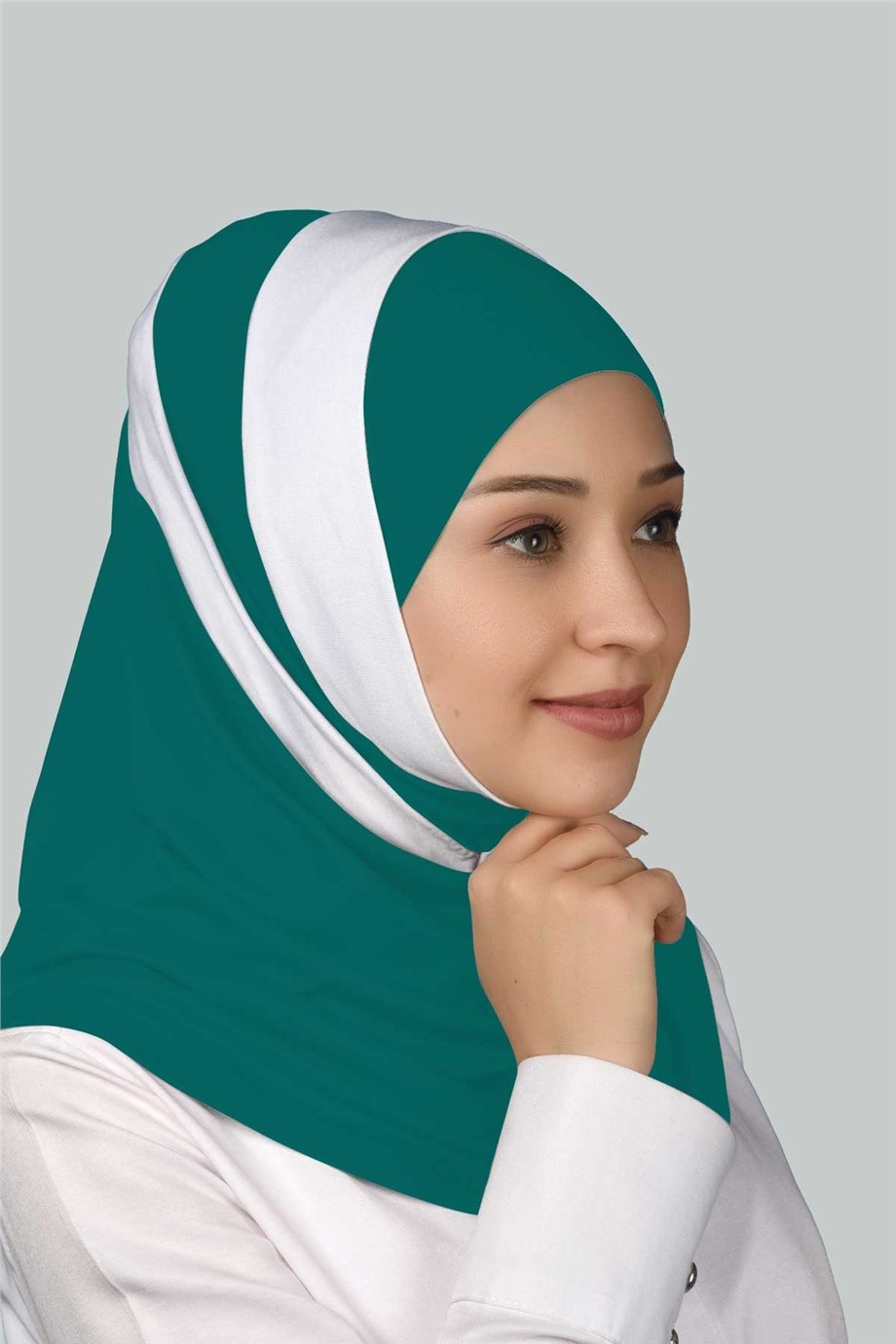 Çift Renkli Hazır Türban Pratik Eşarp Tesettür Hijab