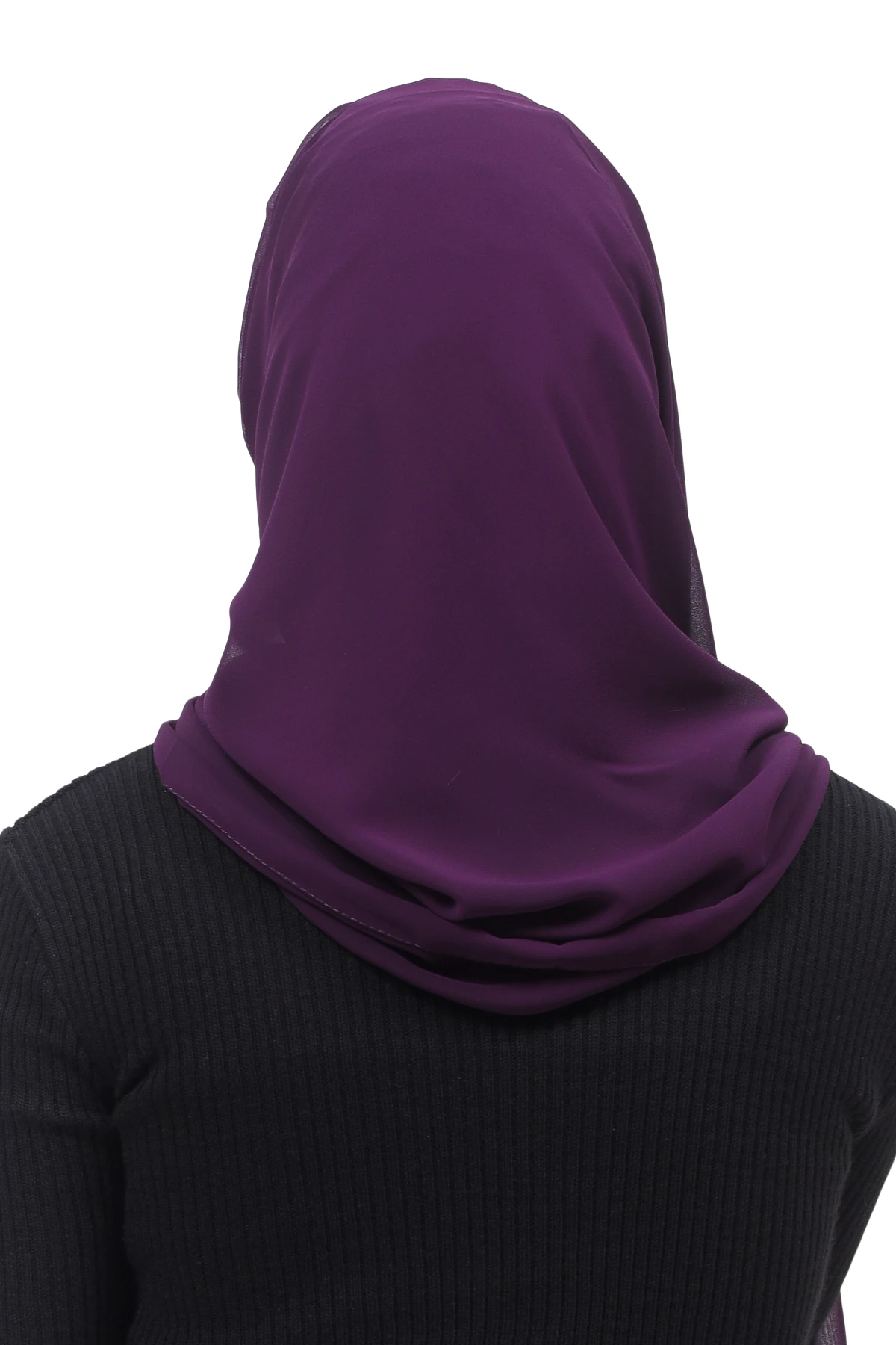 Pileli Çapraz Tela Bantlı Pratik Tesettür Şifon Şal