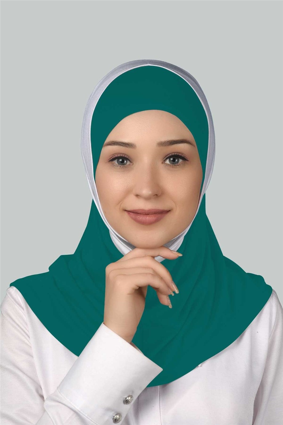 Çift Renkli Hazır Türban Pratik Eşarp Tesettür Hijab