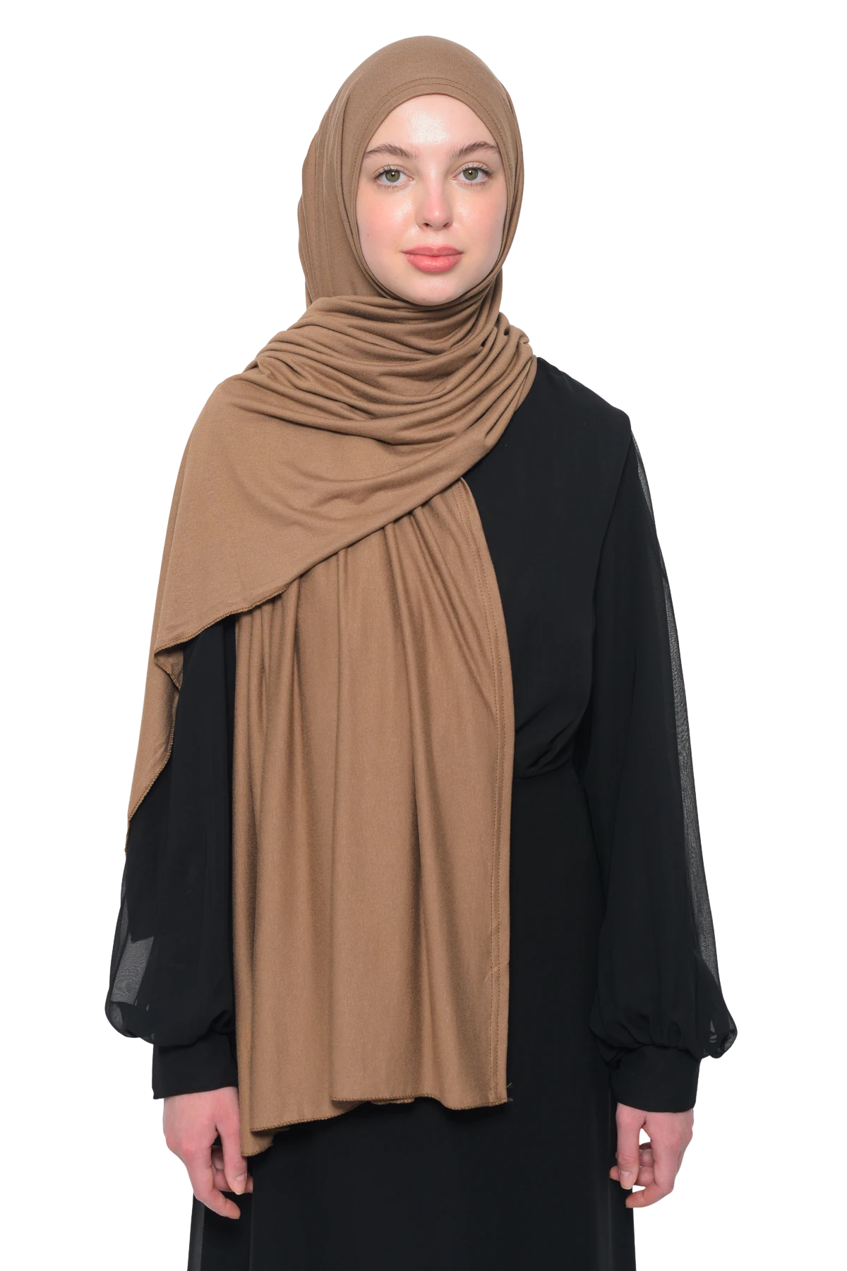 Hazır Pratik Geçmeli Lüks Organik Düz Penye Şal Eşit Hizalı