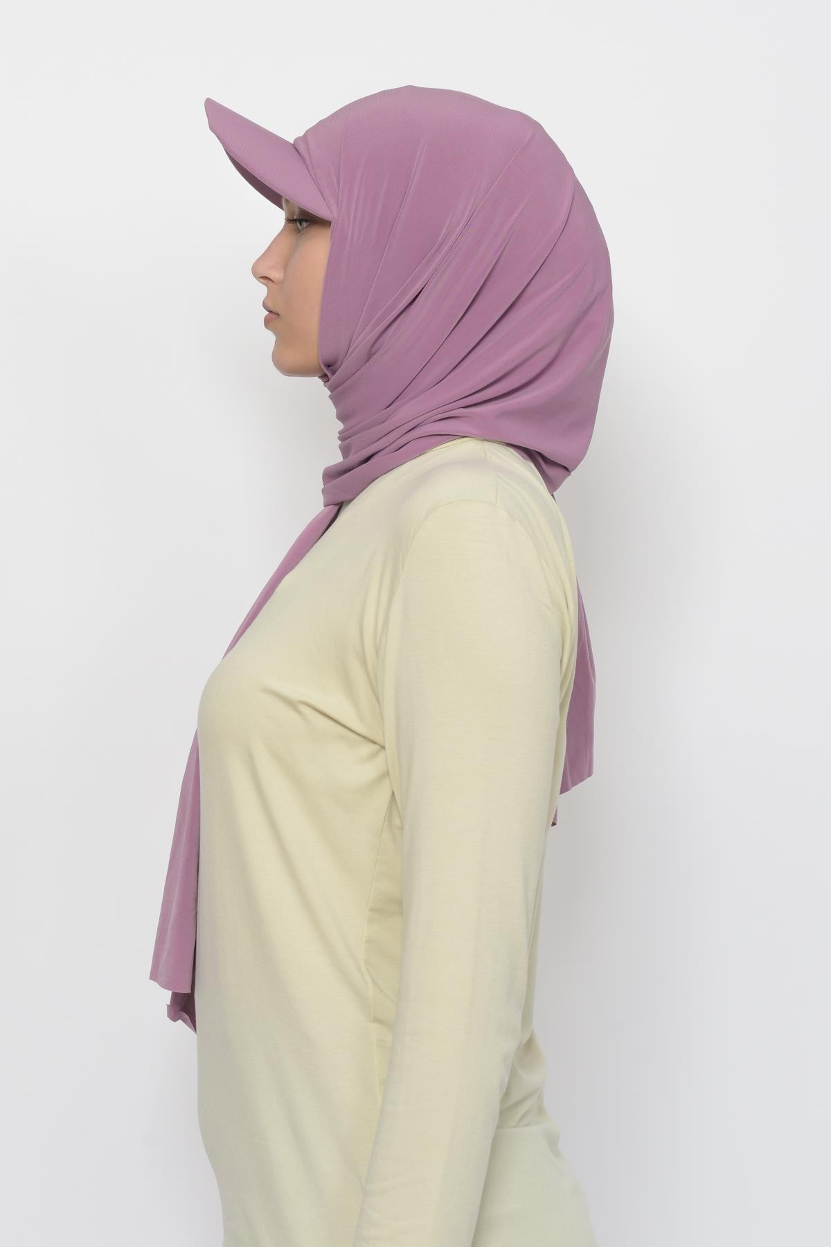 Practical Sandy Fabric Scarf with Cap