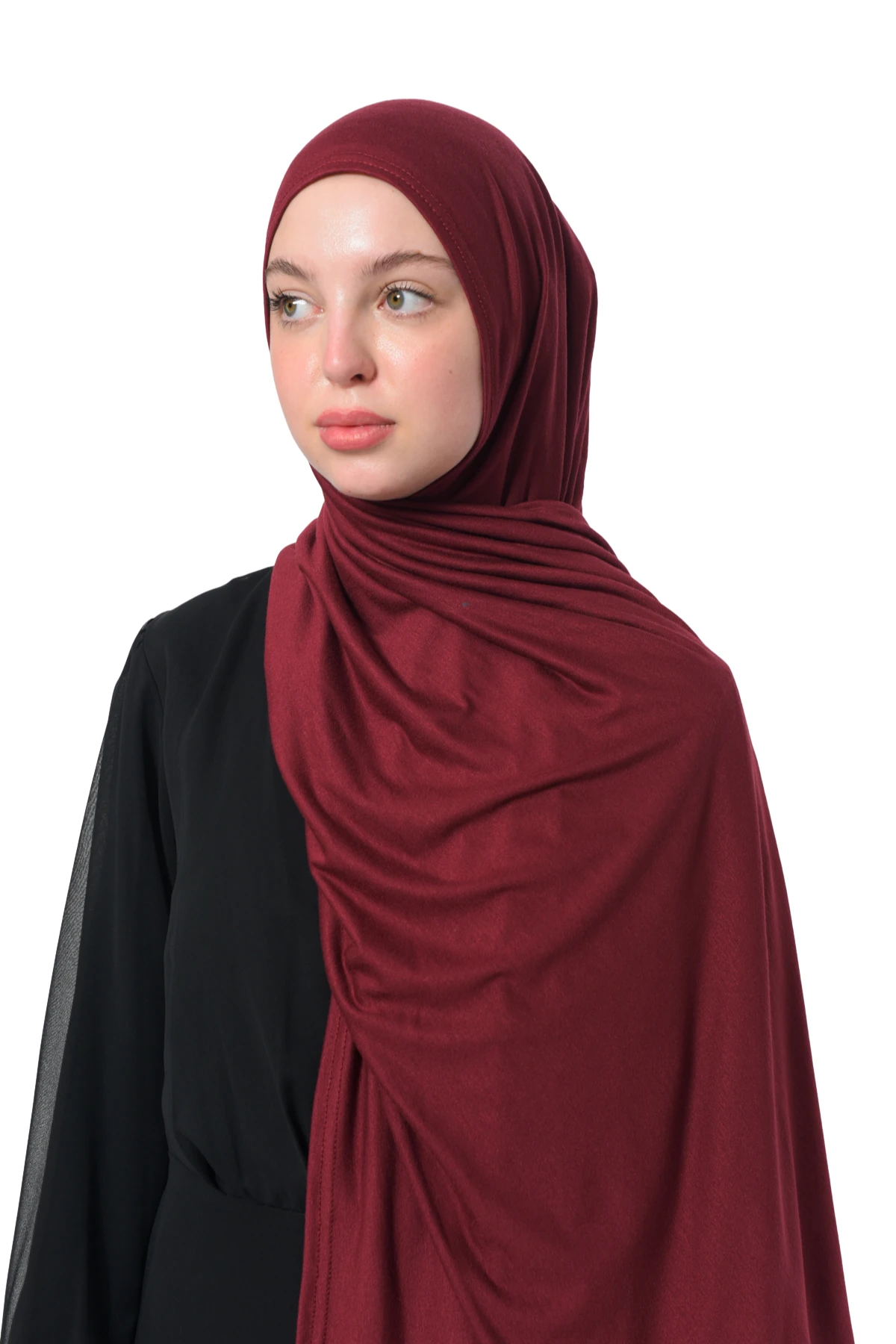 Hazır Pratik Geçmeli Lüks Organik Düz Penye Şal Eşit Hizalı