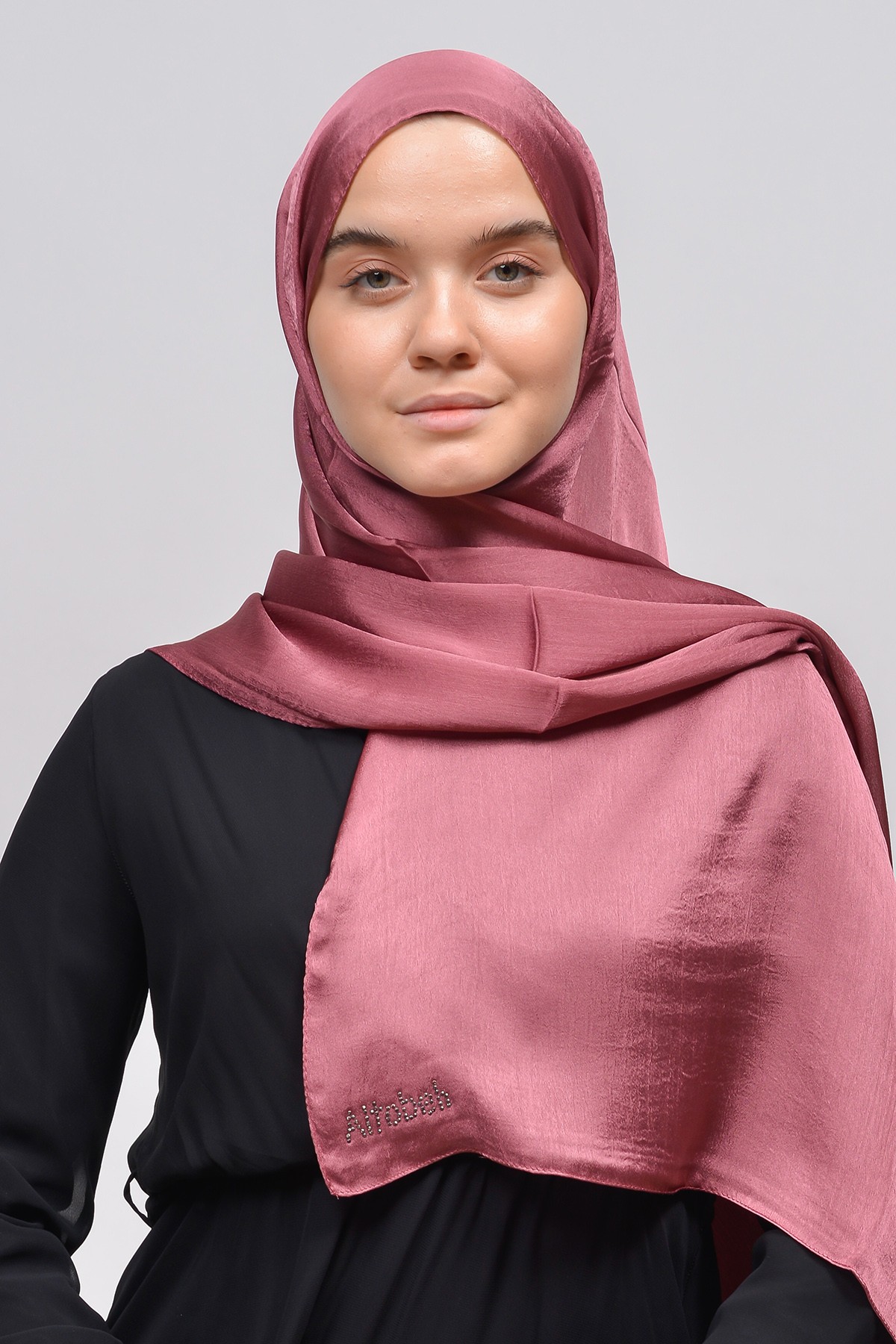 Satin Chiffon Shawl - Luxurious & Evening Elegance  - Dark Maroon