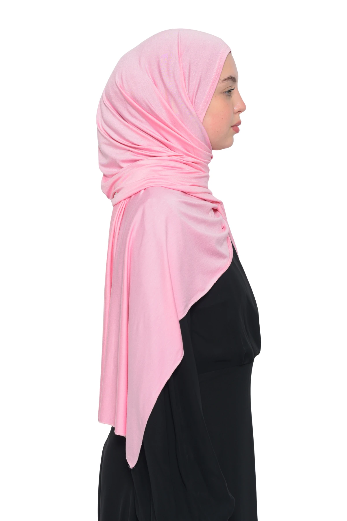 Hazır Pratik Geçmeli Lüks Organik Düz Penye Şal Eşit Hizalı