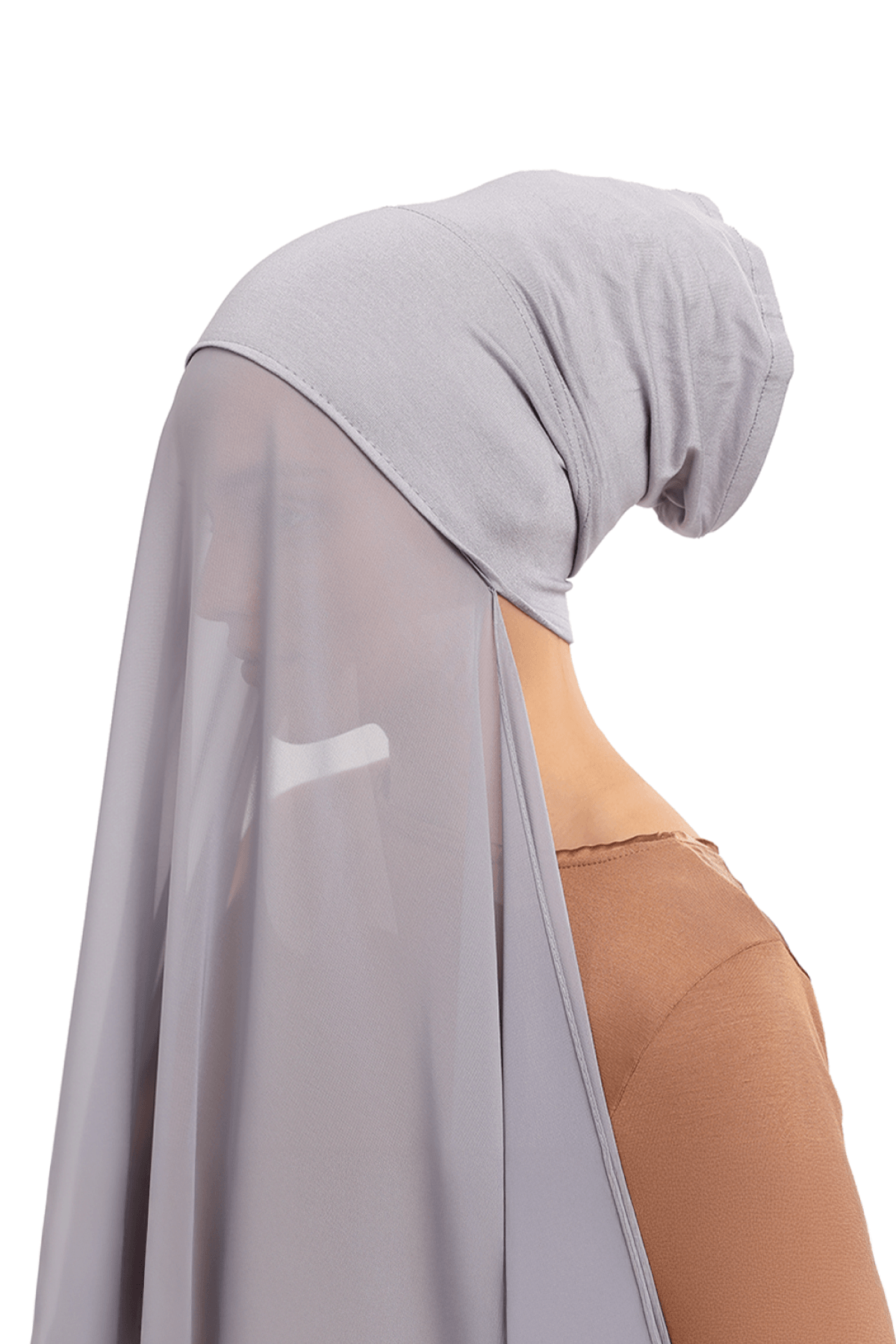 Ready-to-Wear Luxury Chiffon Shawl with Bonnet