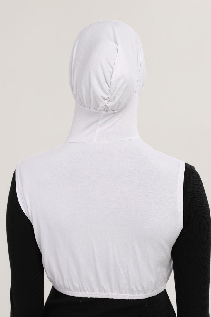 Sıfır Kollu Boyunluklu Boneli Yarım Body