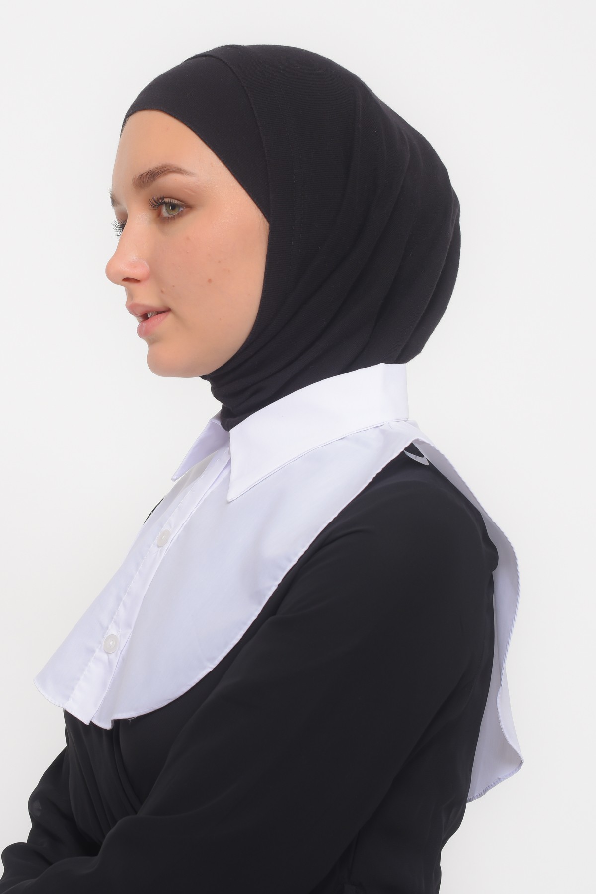 Kadın Düz Gömlek Yaka Hazır Tesettür İç Boyunluk Kurtarıcı Yakalık