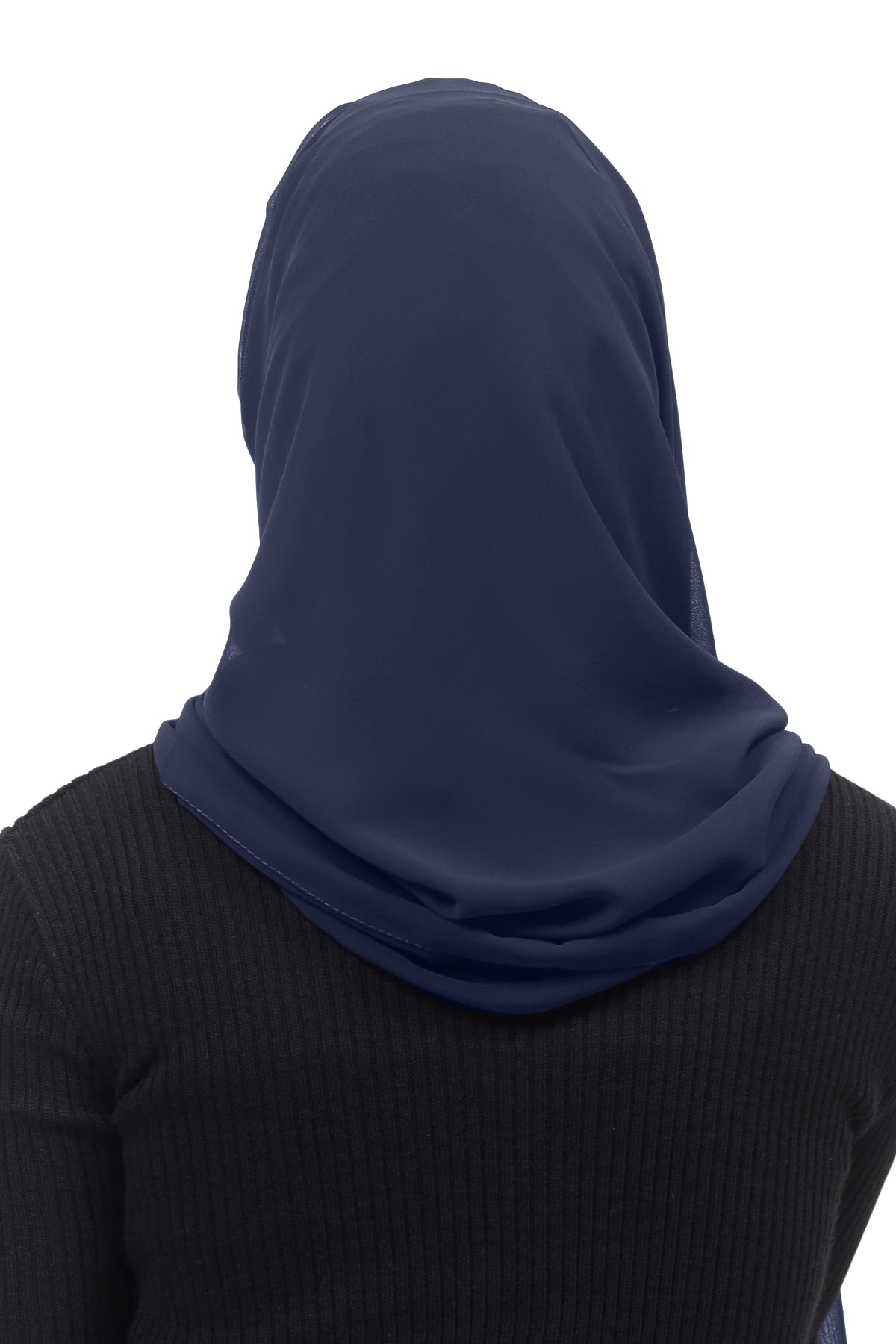 Pileli Çapraz Tela Bantlı Pratik Tesettür Şifon Şal