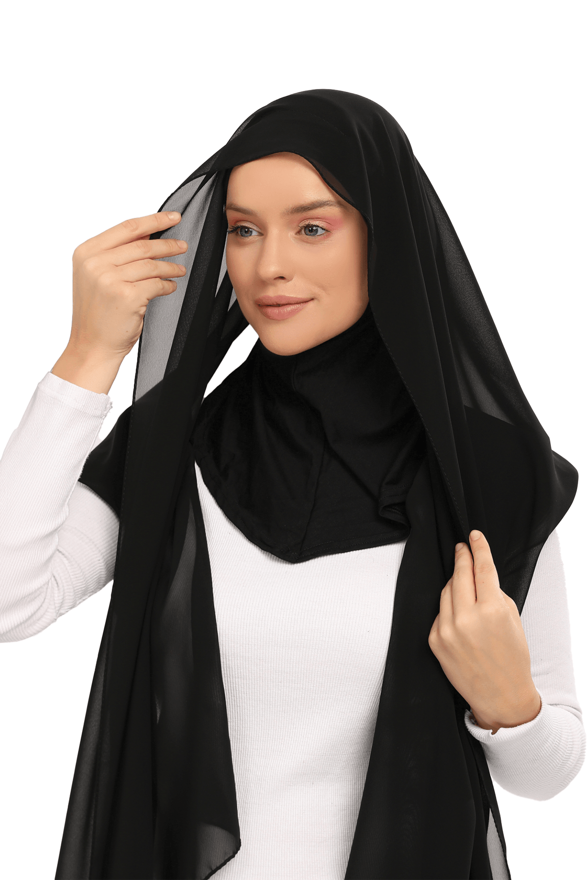 Organic Daily Wear Bonnet and Chiffon Shawl